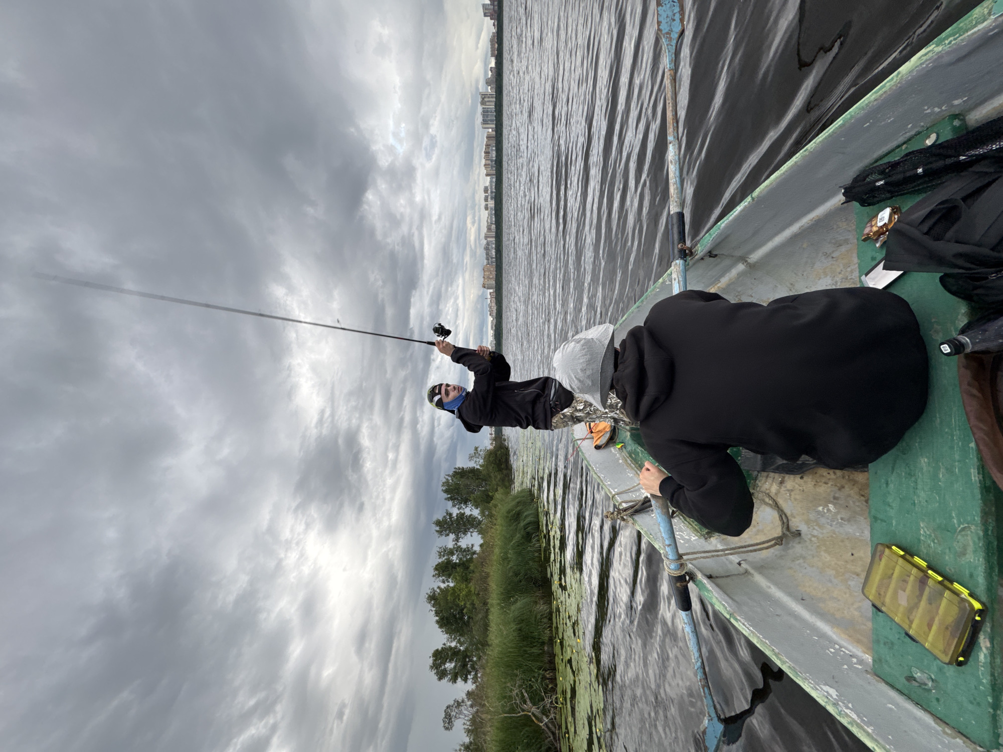 Boating through lily pad-lined waterways near Saint Petersburg