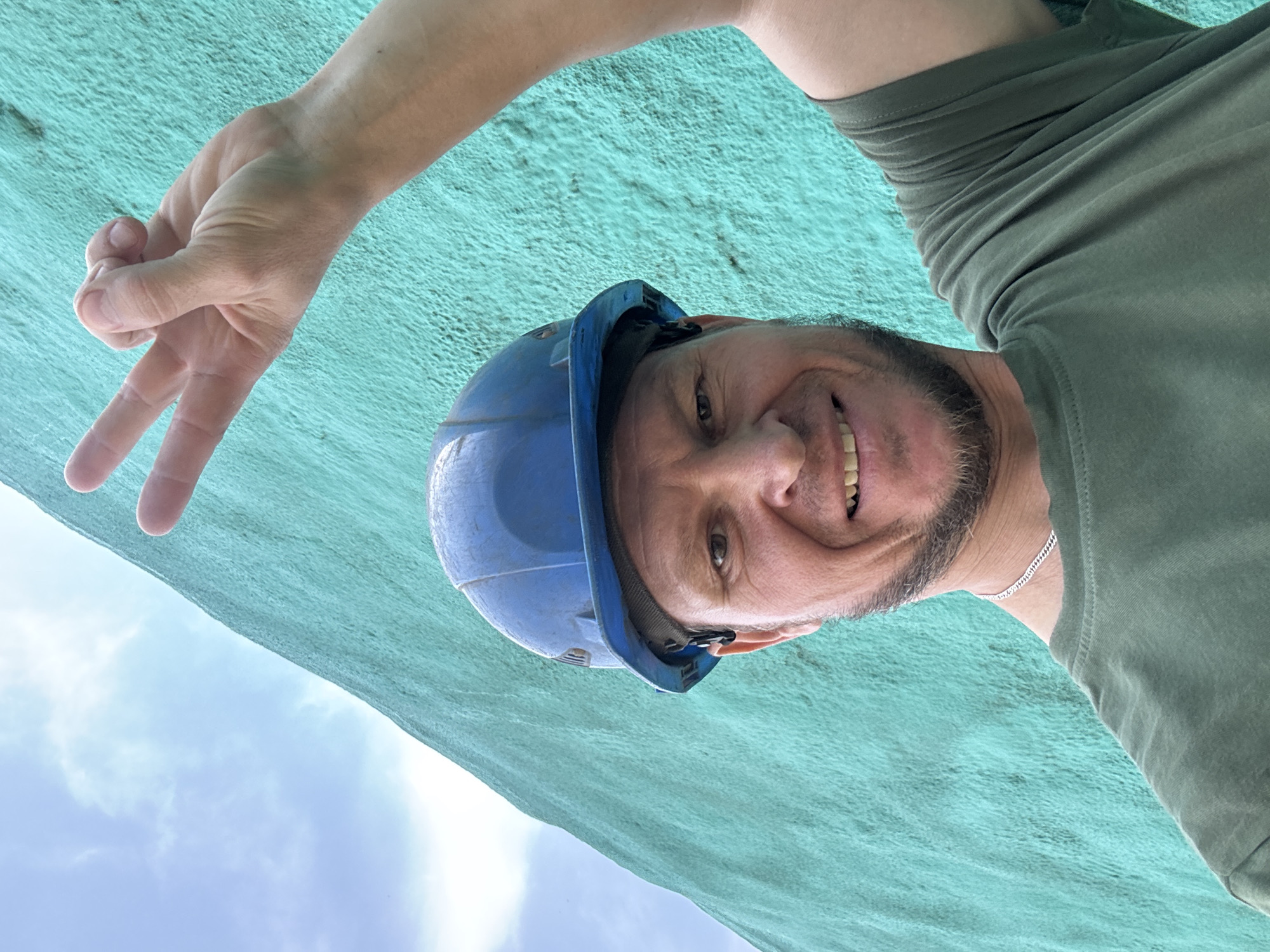 Hard hat selfie series from a worksite in Oskemen, Kazakhstan