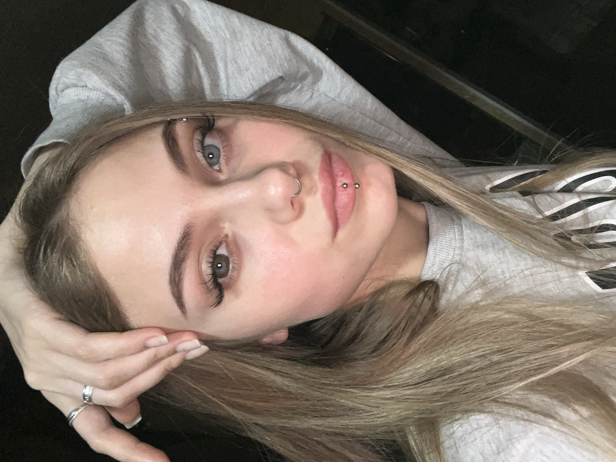 Portrait session captured in colored lighting, Foki Russia