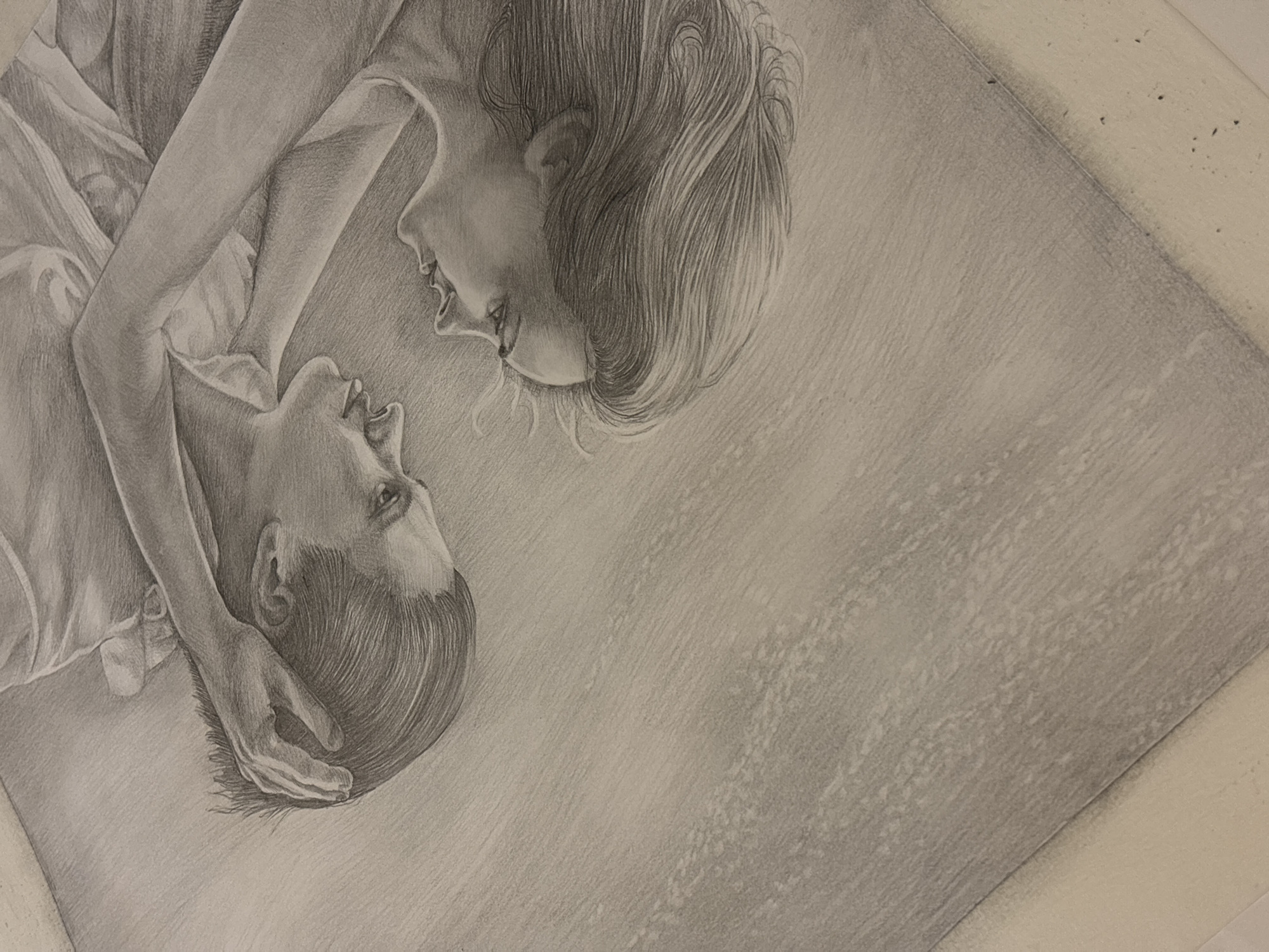 Artist creates romantic pencil drawing in Thailand beach town