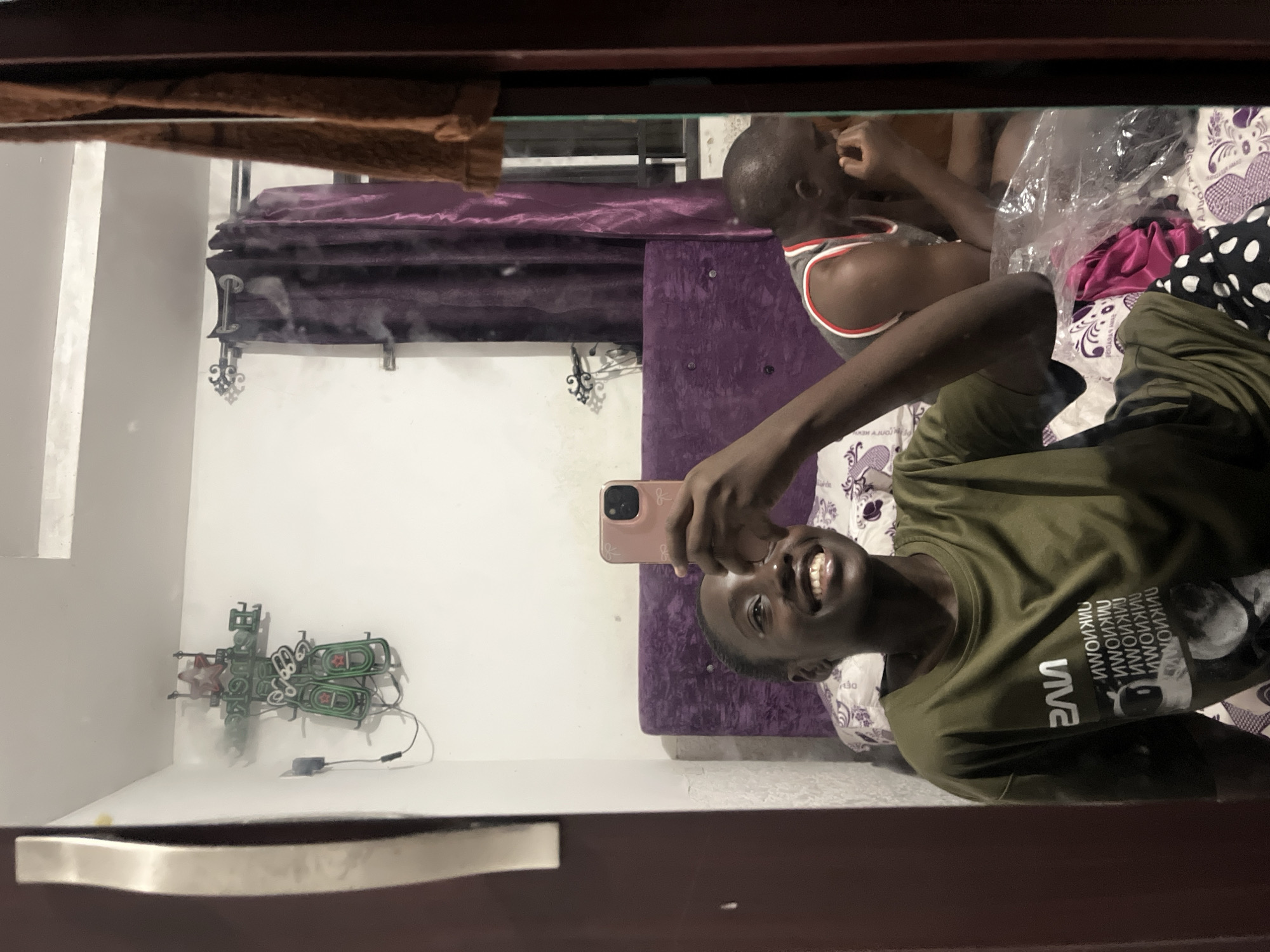 Casual evening photos captured in Abuja residential setting