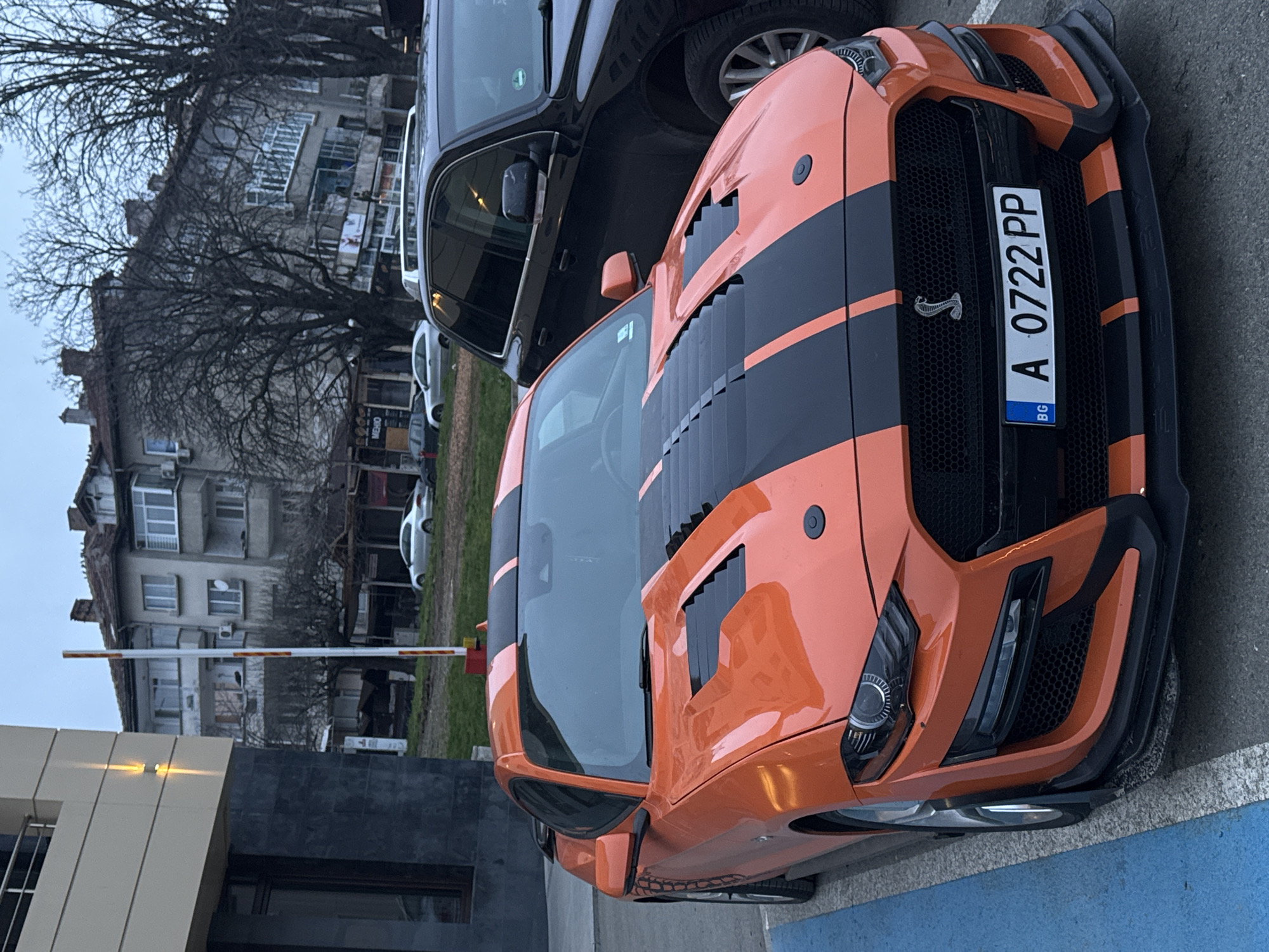 Orange Ford Mustang Shelby GT500 spotted parked in Tsarevo