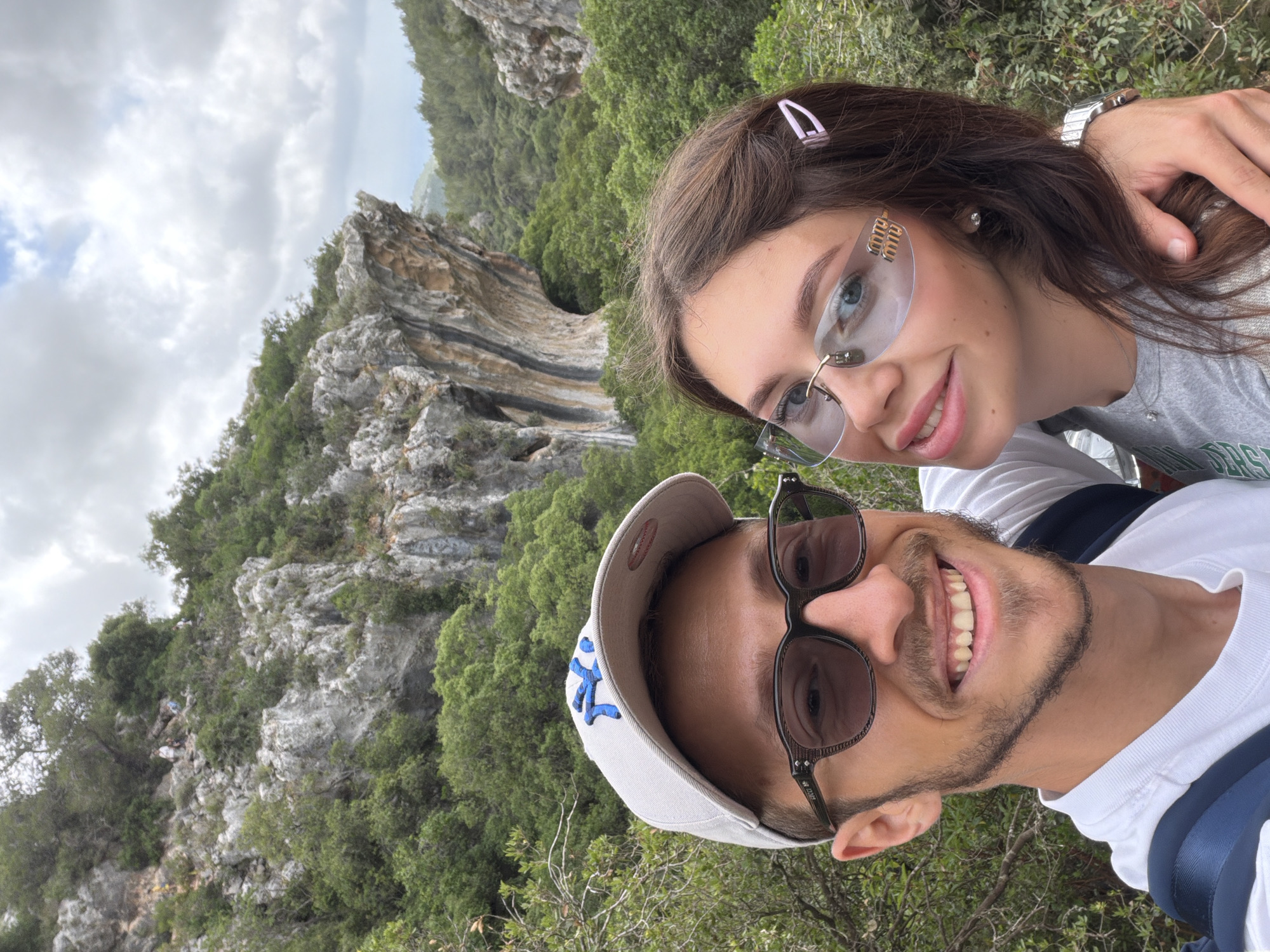 Hikers document outdoor adventure in Tirat Karmel's rocky terrain