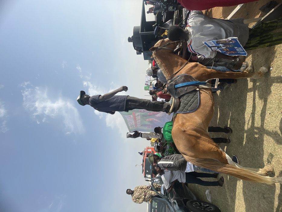 Political rally with traditional dancing draws crowds in Jos Nigeria