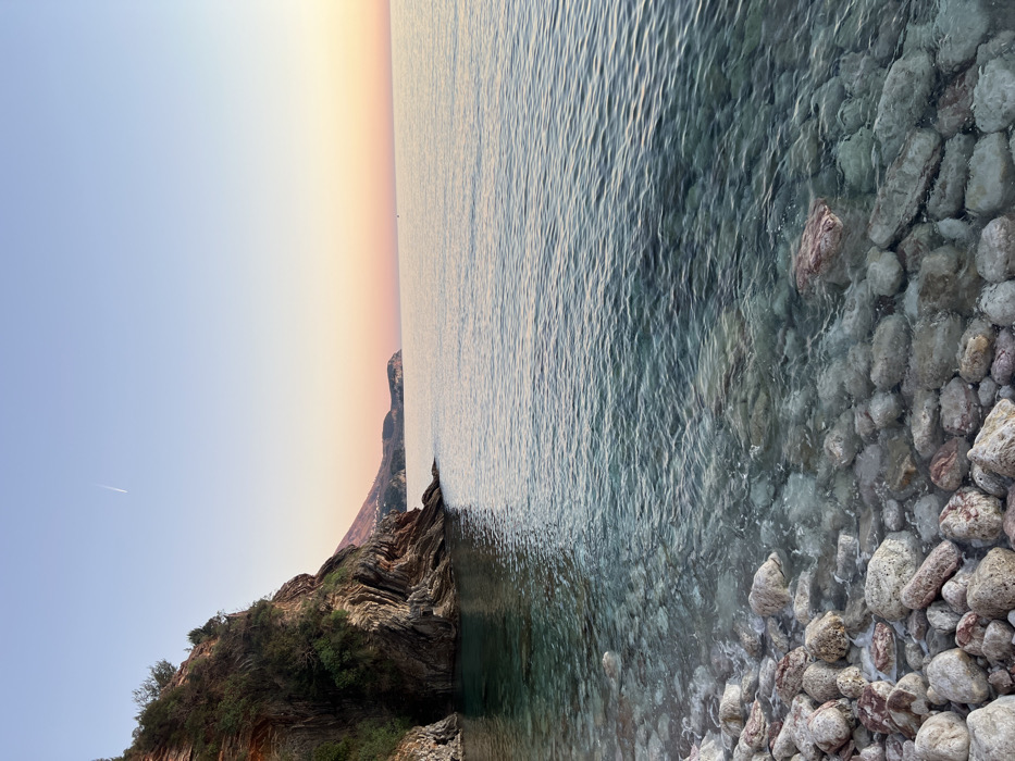 Sunset documented along Montenegro coast near Rafailovići February 26