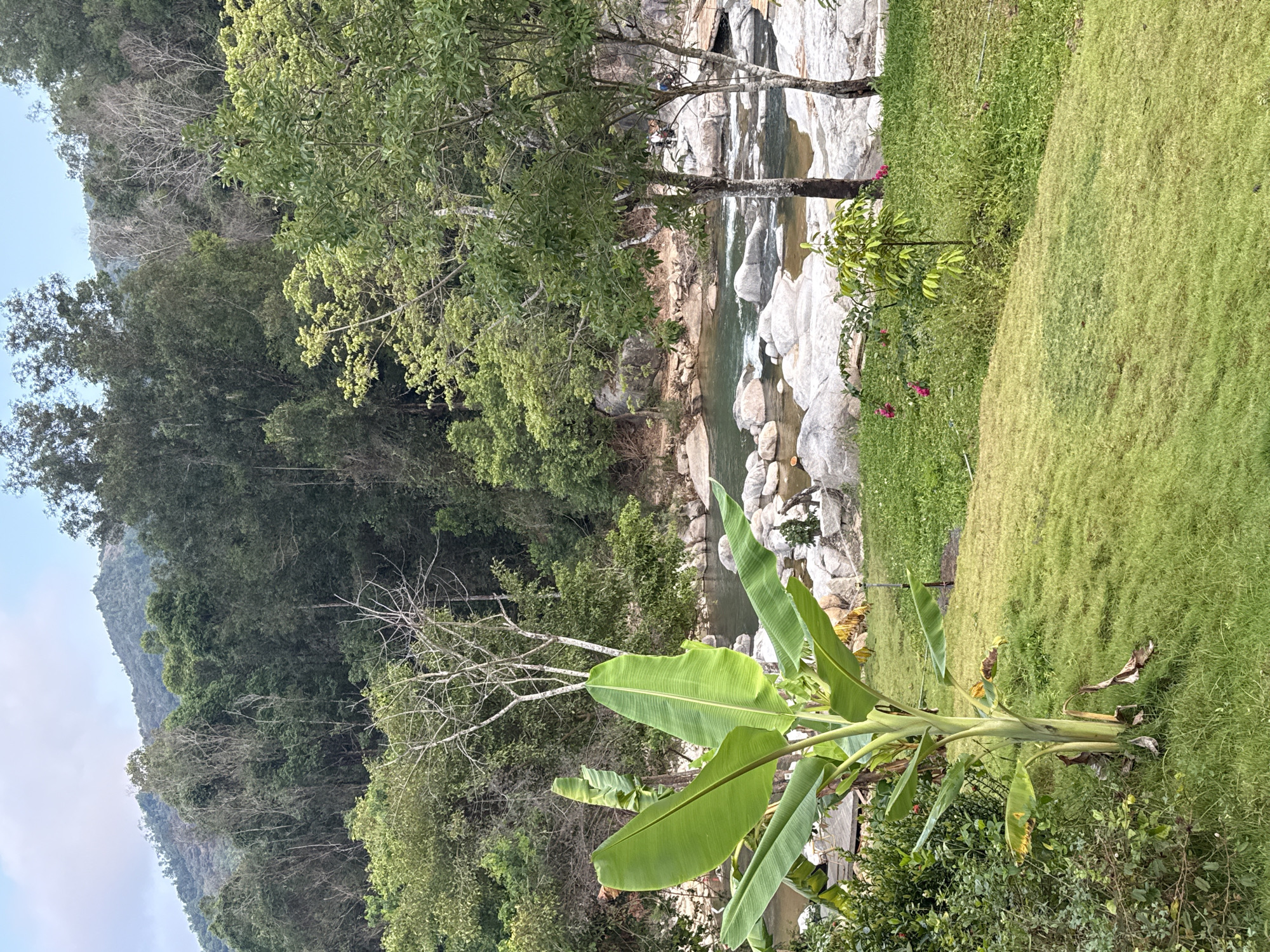 Riverside gathering documented at Suoi Dau Vietnam scenic area