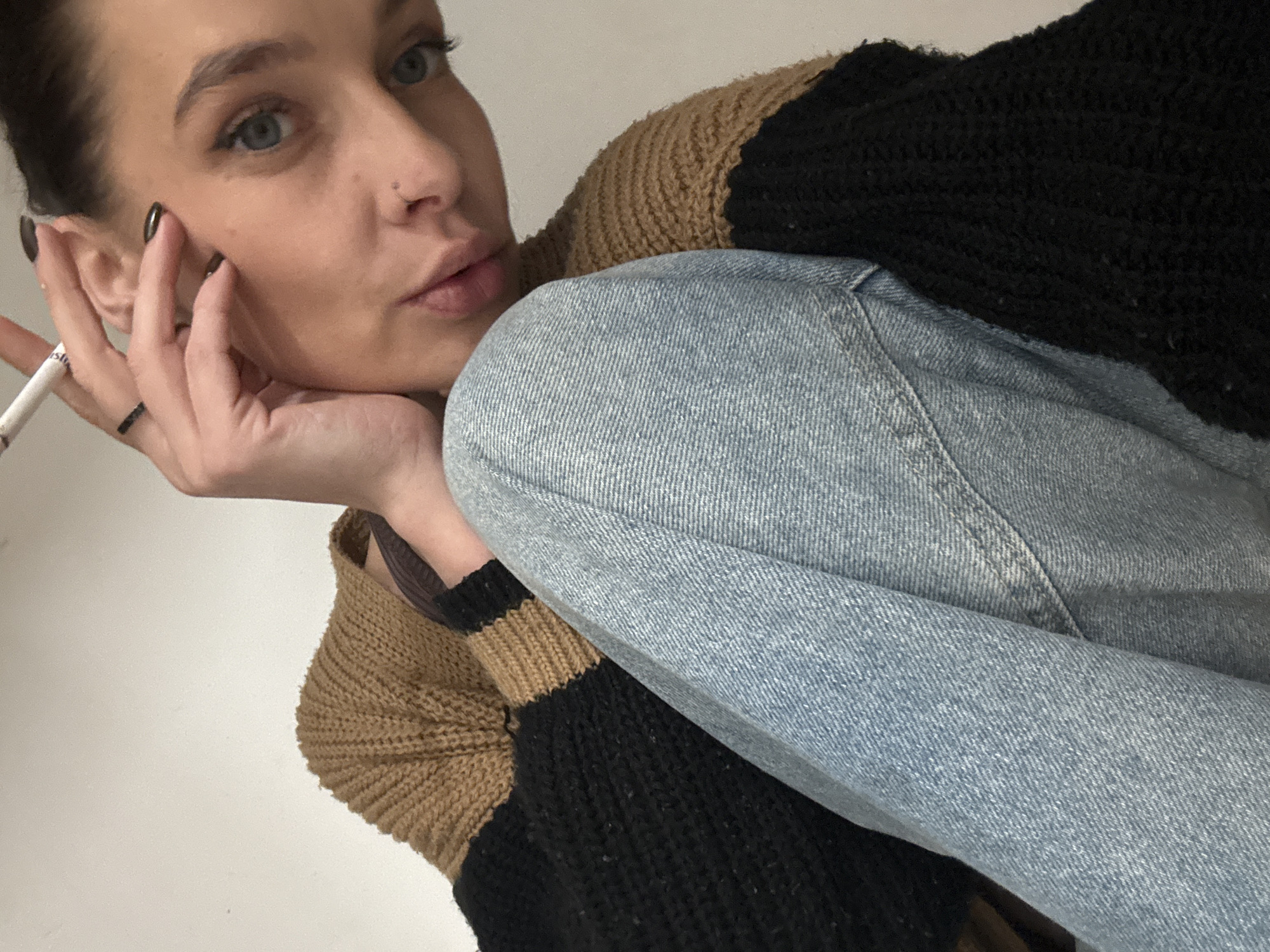 Woman Takes Selfies in Bat Yam
