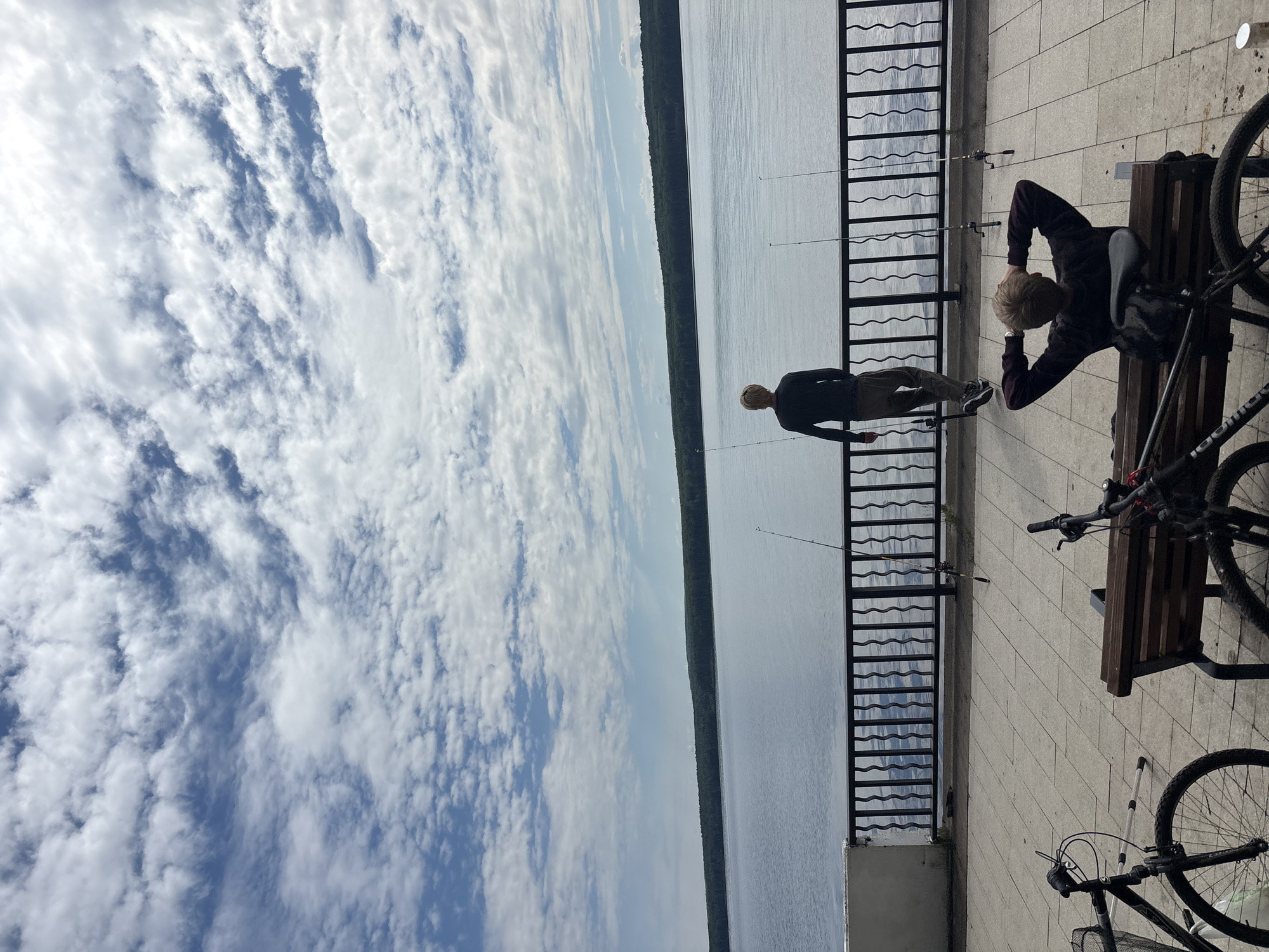 Morning fitness group exercises along Chaikovsky waterfront