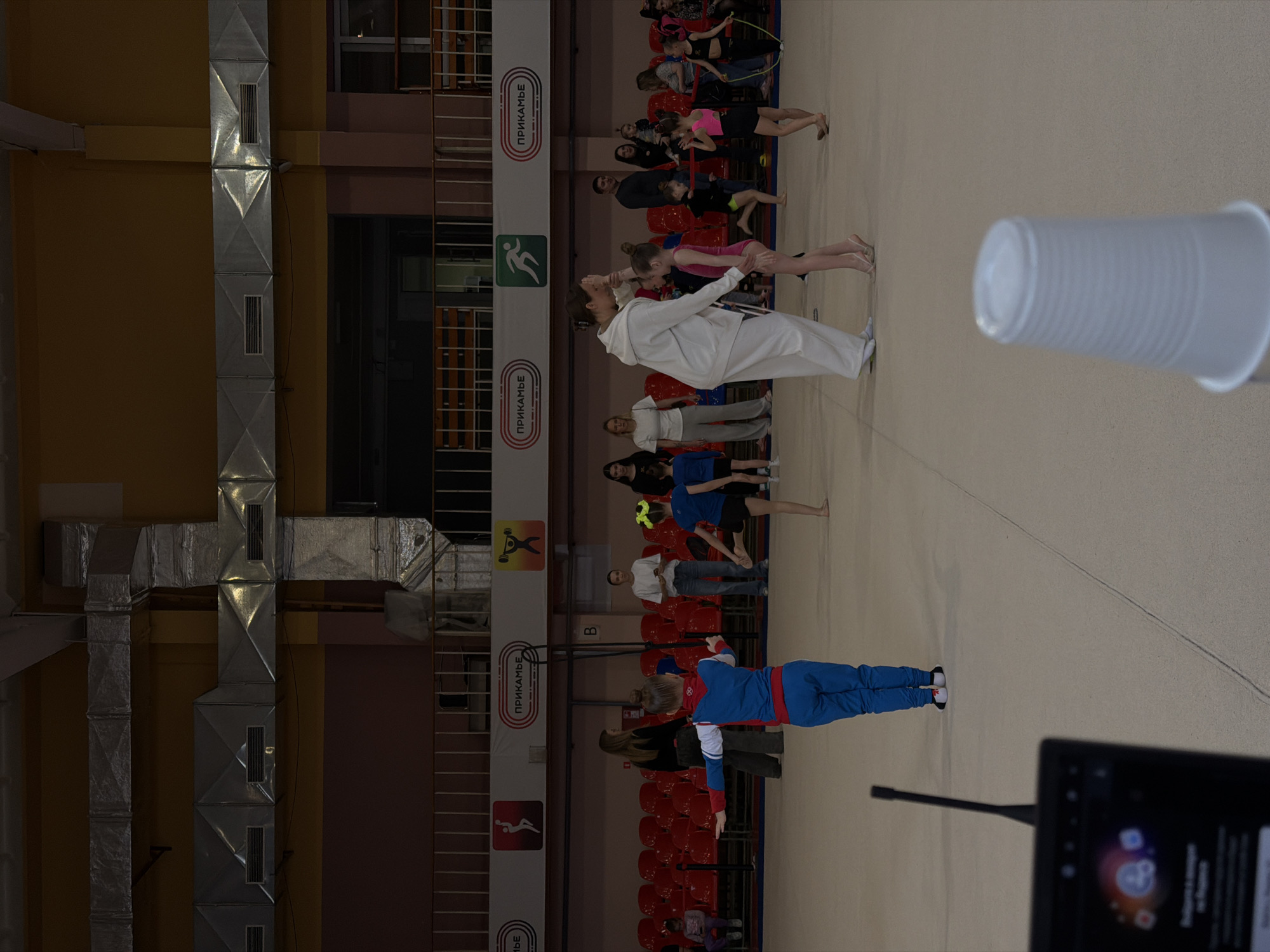 Early morning gymnasium activity documented in Perm, Russia