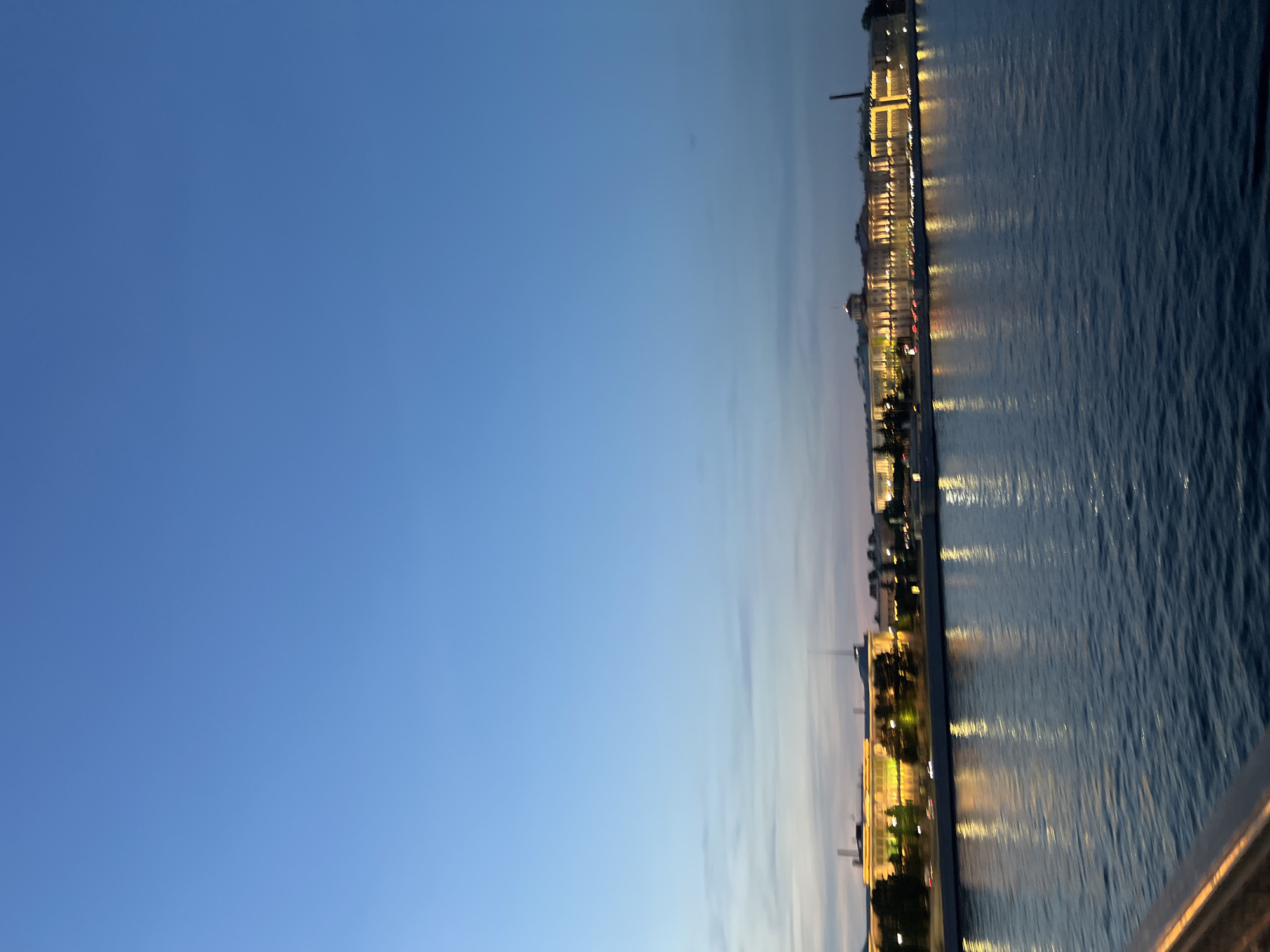Twilight observations captured along Saint Petersburg's Neva River embankment