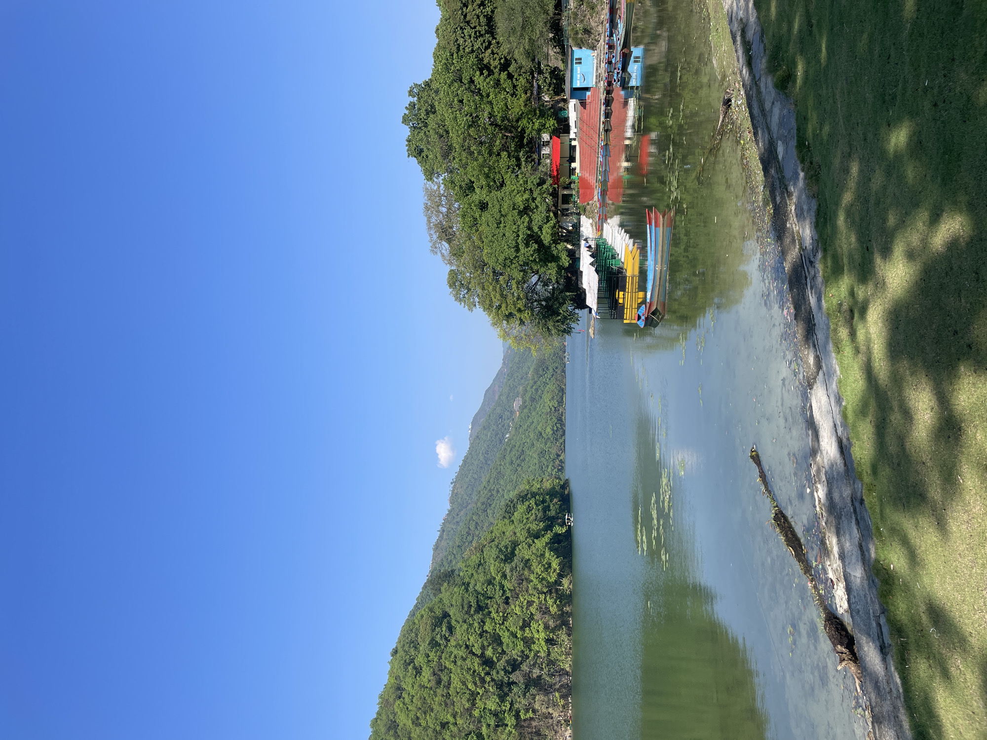 Tranquil dawn moments captured at Phewa Lake, Pokhara