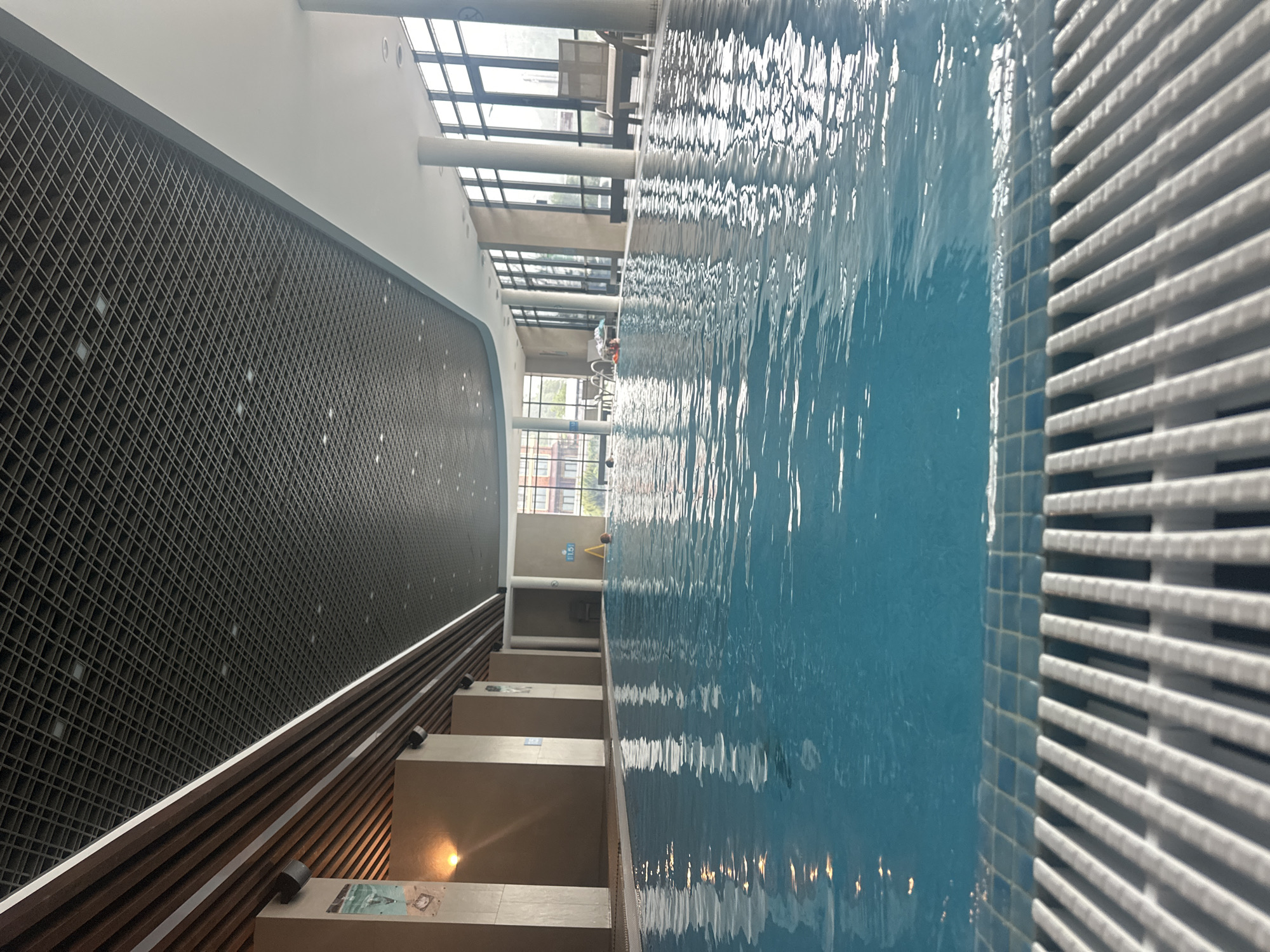 Resort guests enjoy indoor amenities during rainy morning in Estosadok