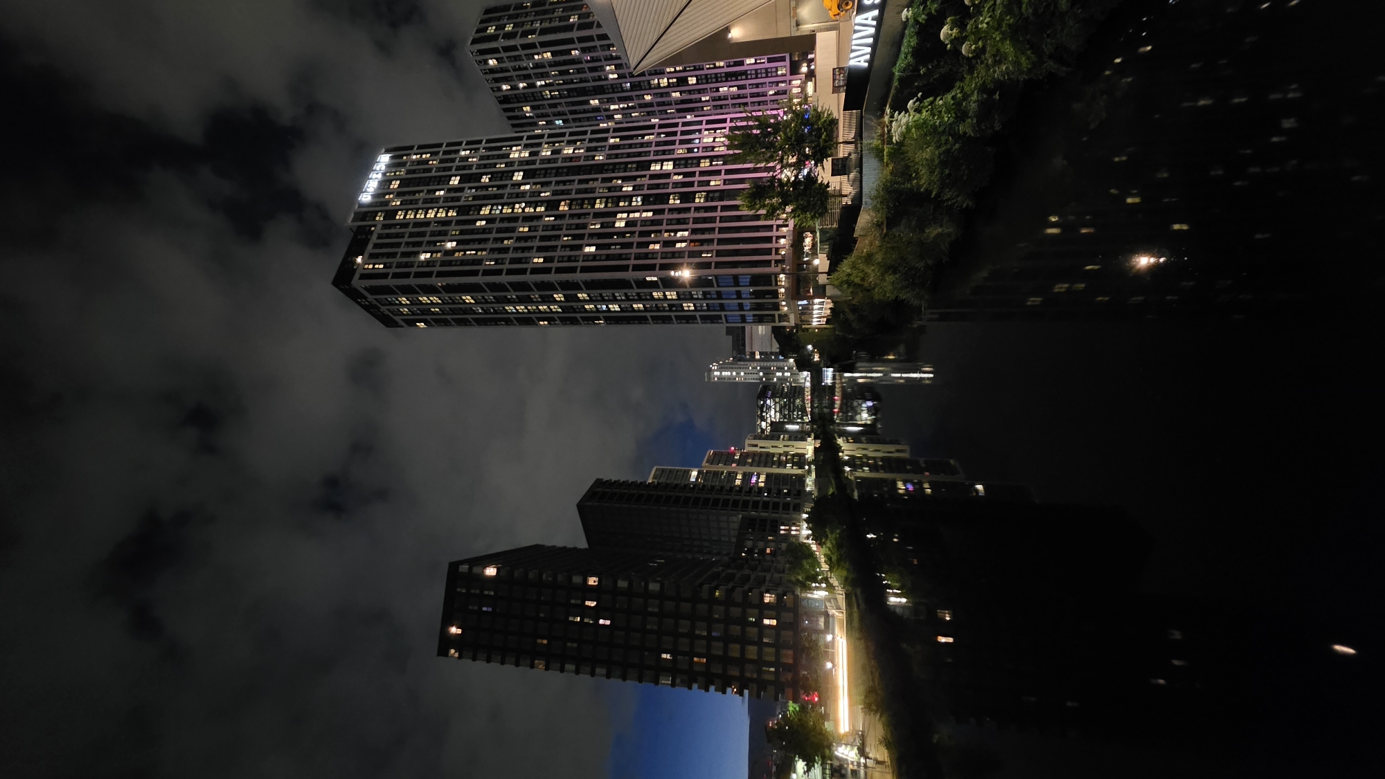 Manchester's canals and river lit up at night