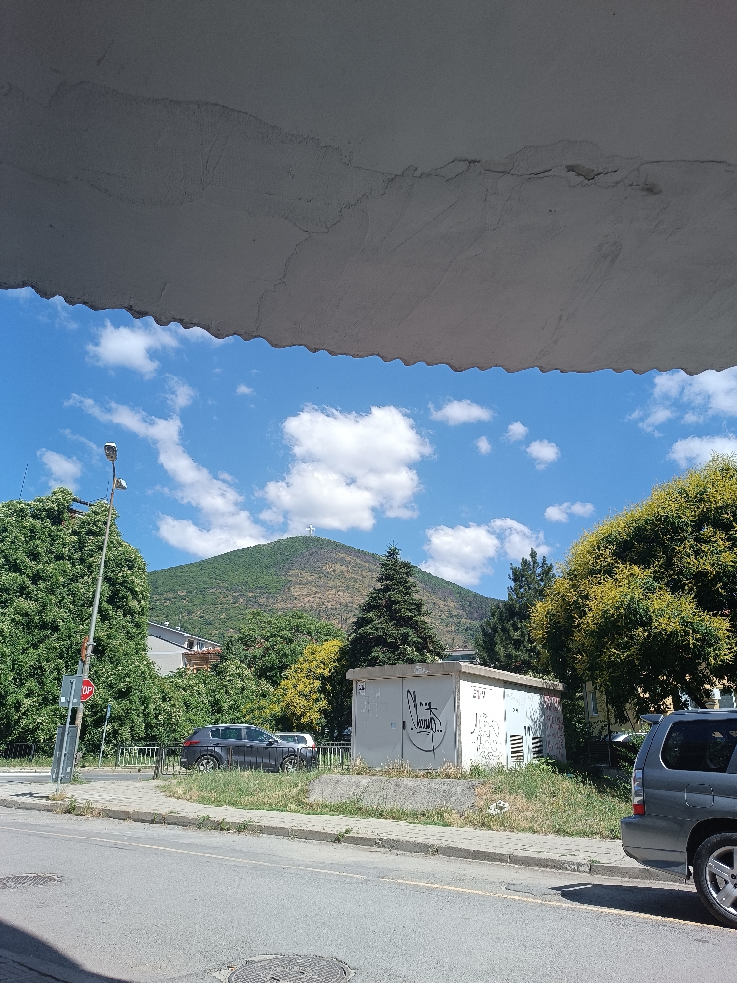 Quiet summer morning on the streets of Sliven, Bulgaria