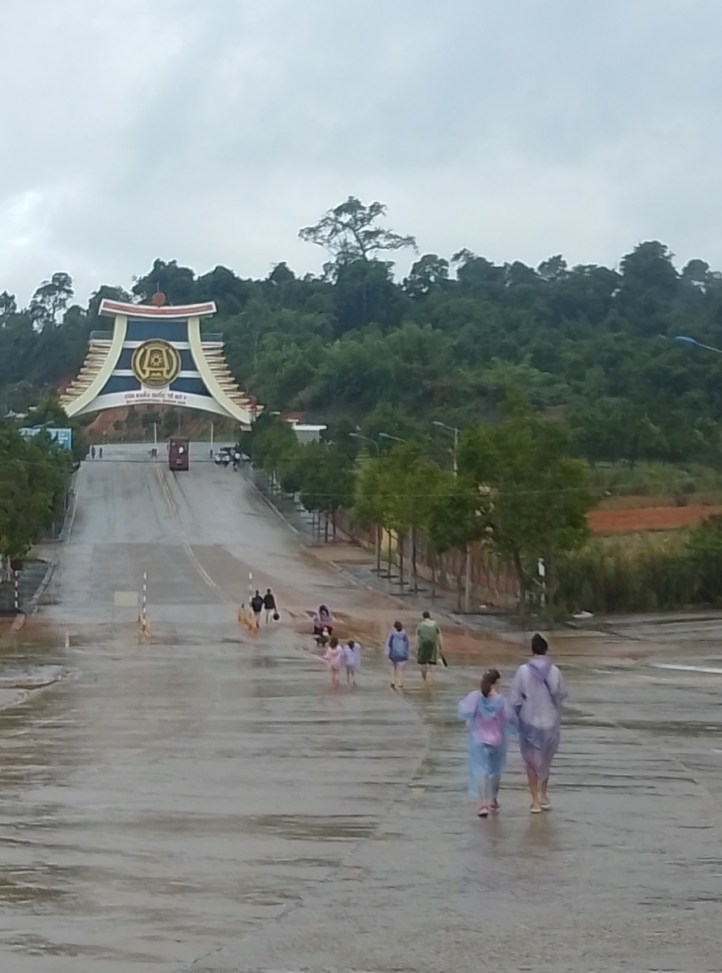 Witness documents wet roads and rural scenes after rain