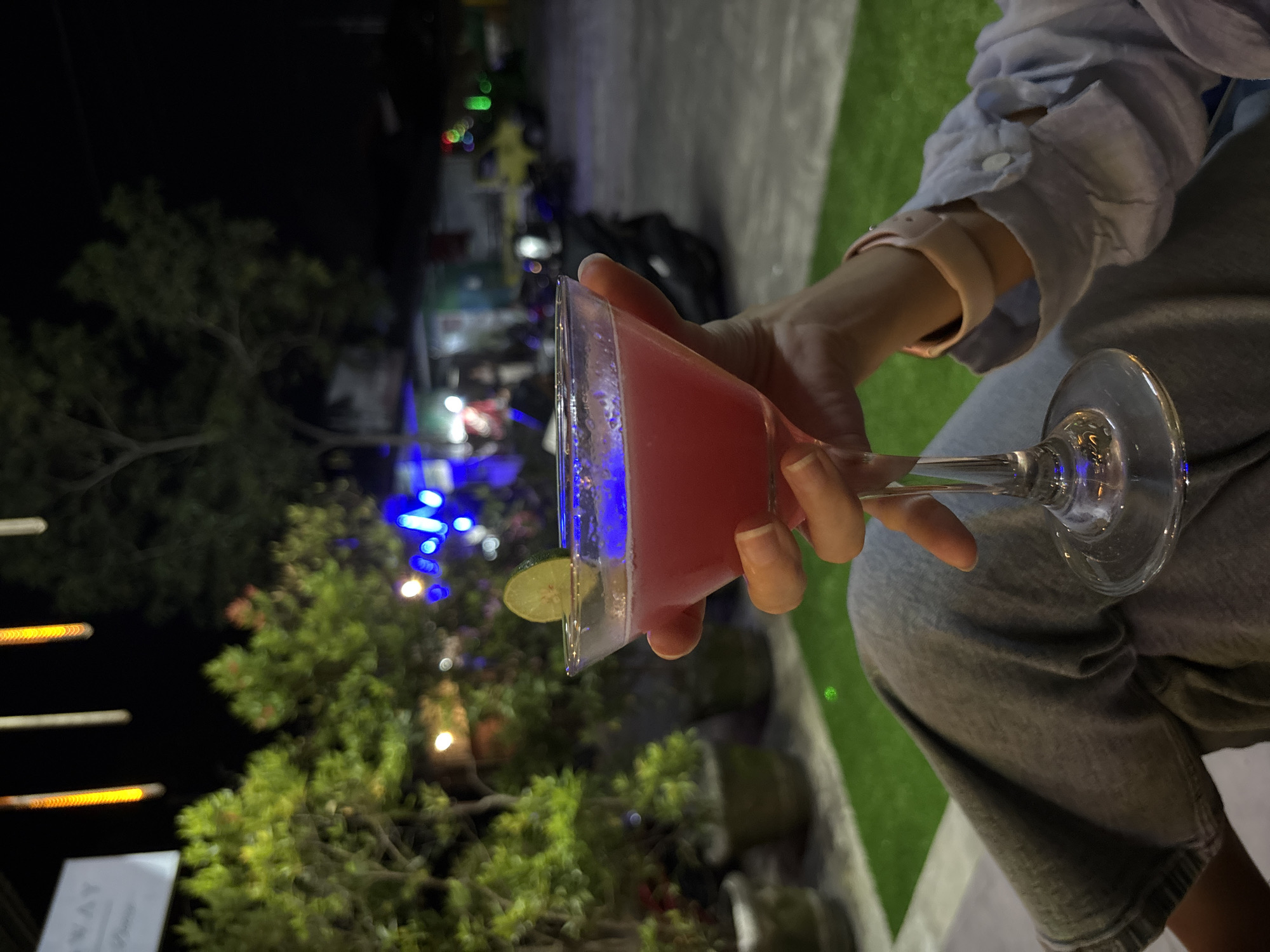 Afternoon cocktails enjoyed at outdoor bar in Kuta Selatan
