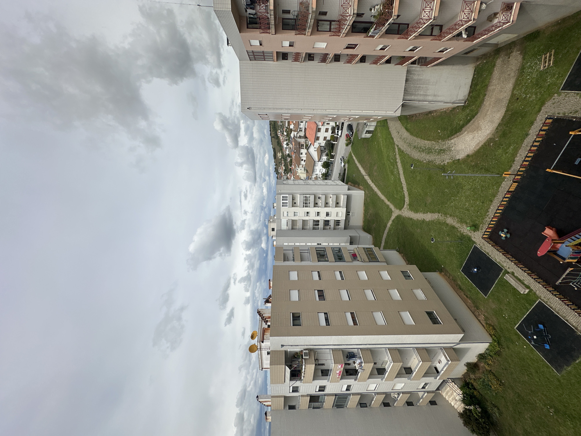 Elevated views captured from indoor location in Bragança, Portugal