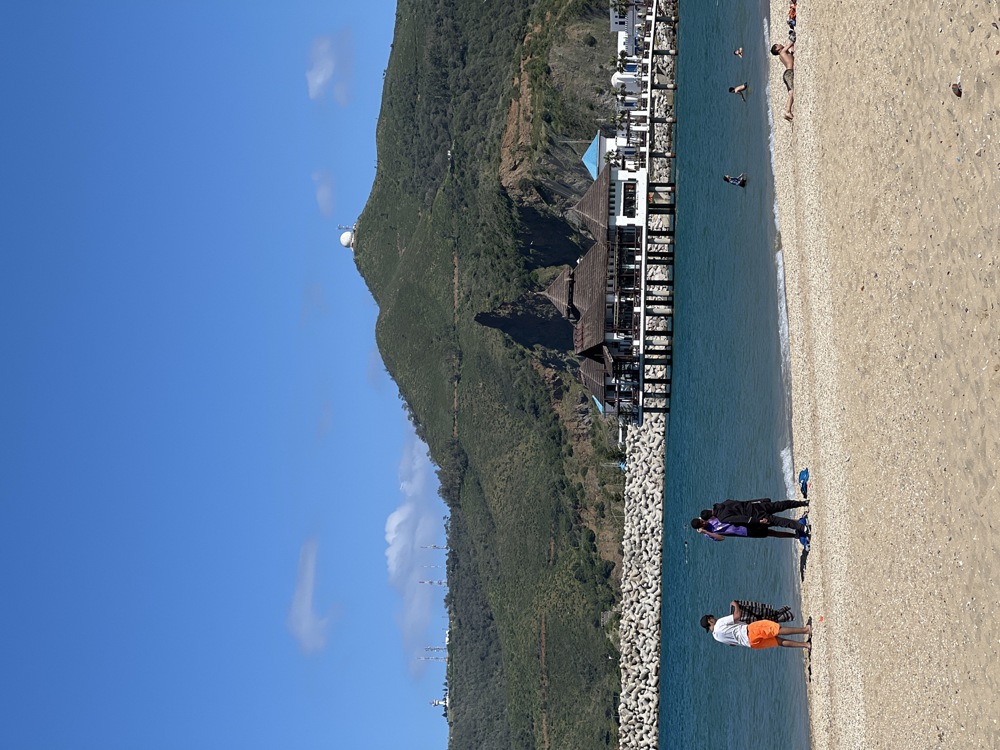 Beach day captured at M'Diq Morocco coast