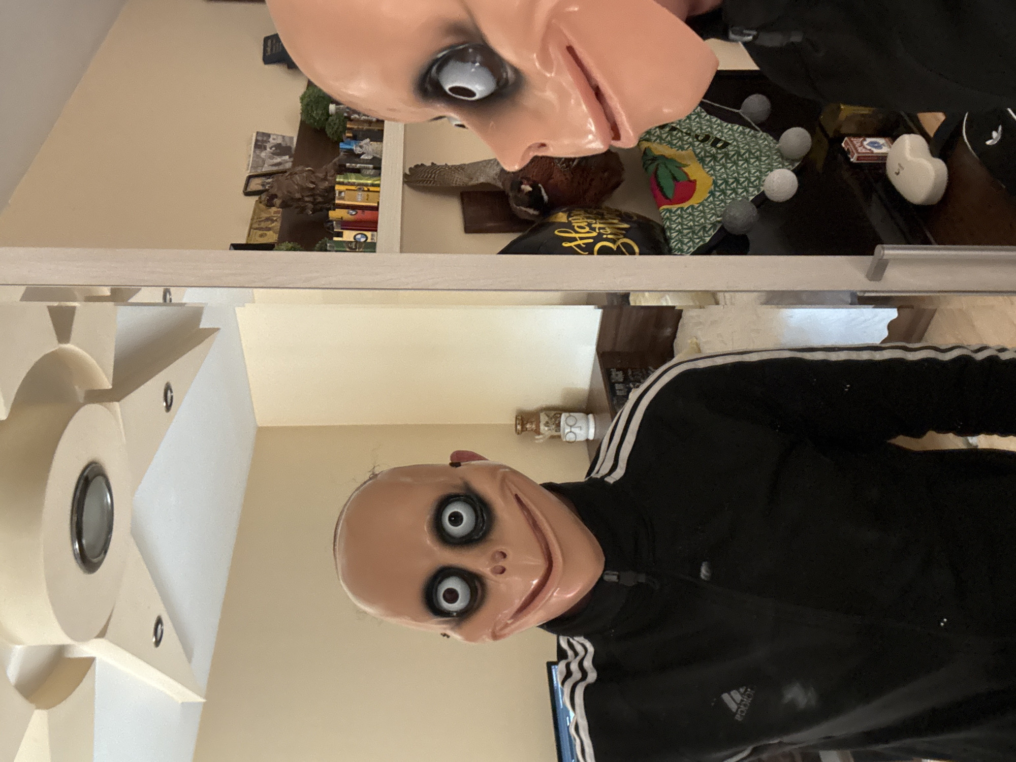 Individual documents personal items and masked selfies in Varna