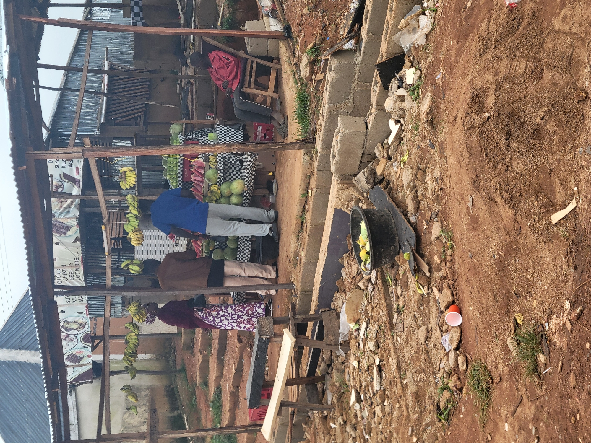 Street scenes near a church campus in a small Nigerian town