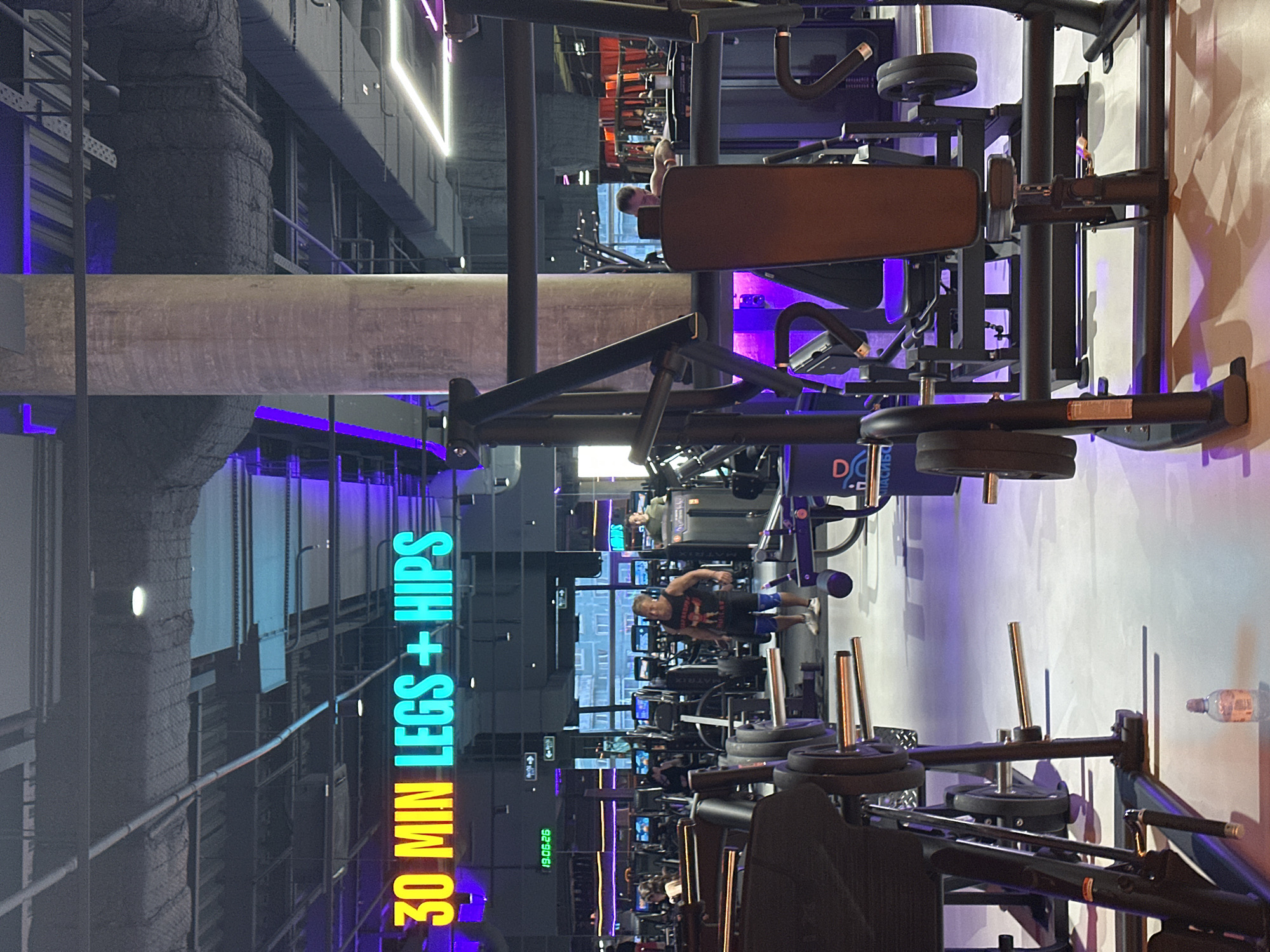 Inside a Saint Petersburg gym during a legs and hips session