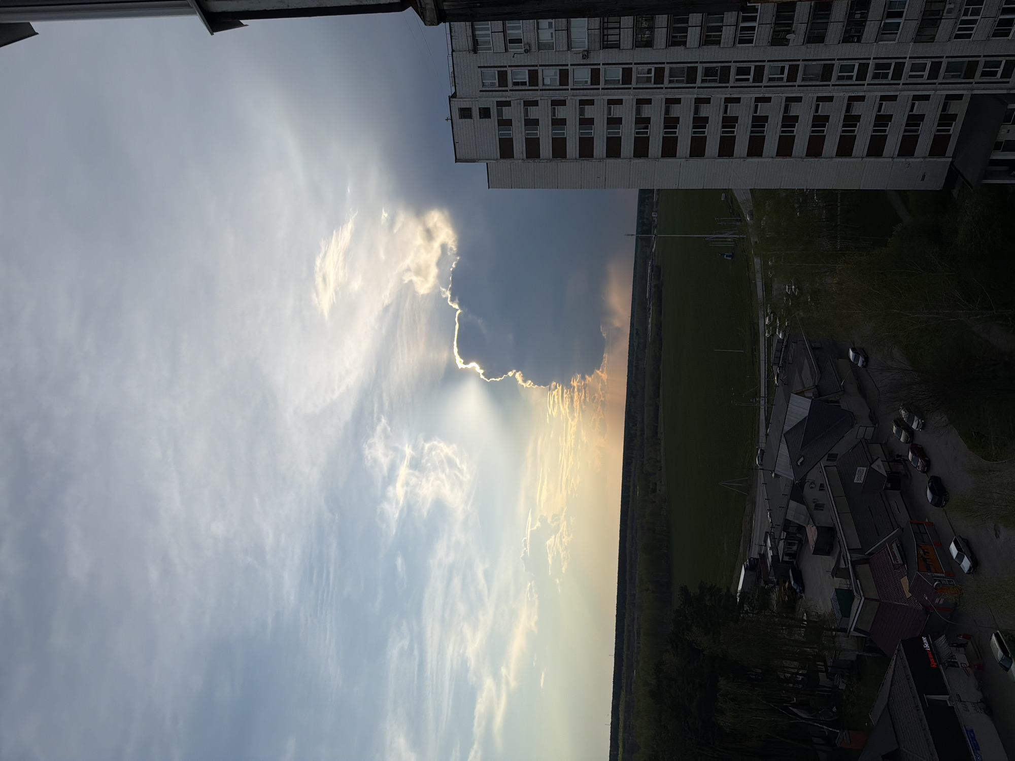 Spring scenes documented in Chernogolovka: sunlit skies, blooming tulip gardens