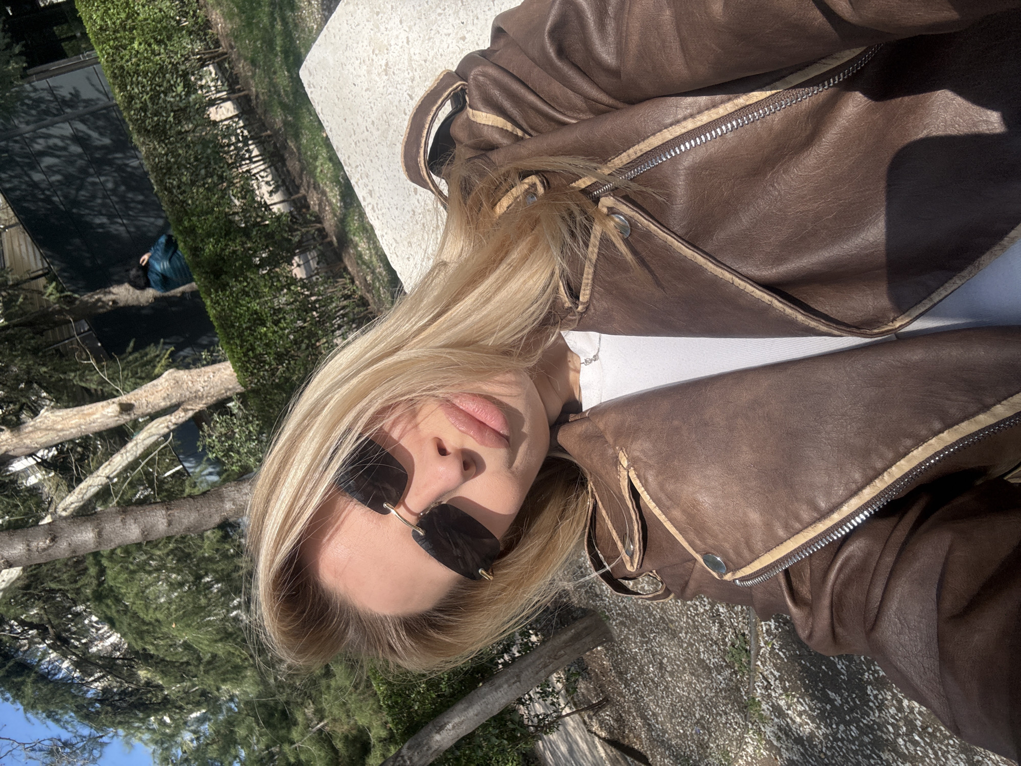 Women enjoy morning leisure time in Tbilisi park area