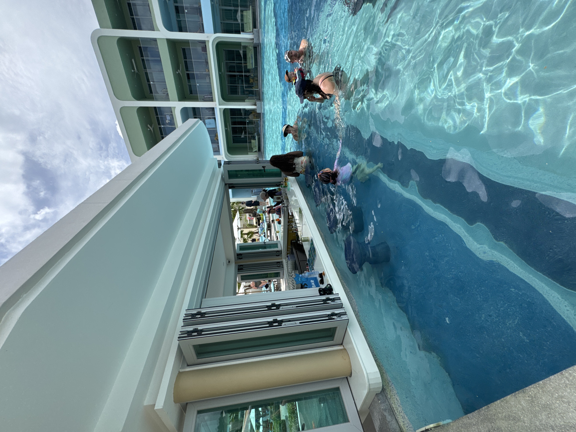 Early morning poolside scenes captured at Karon Thailand resort