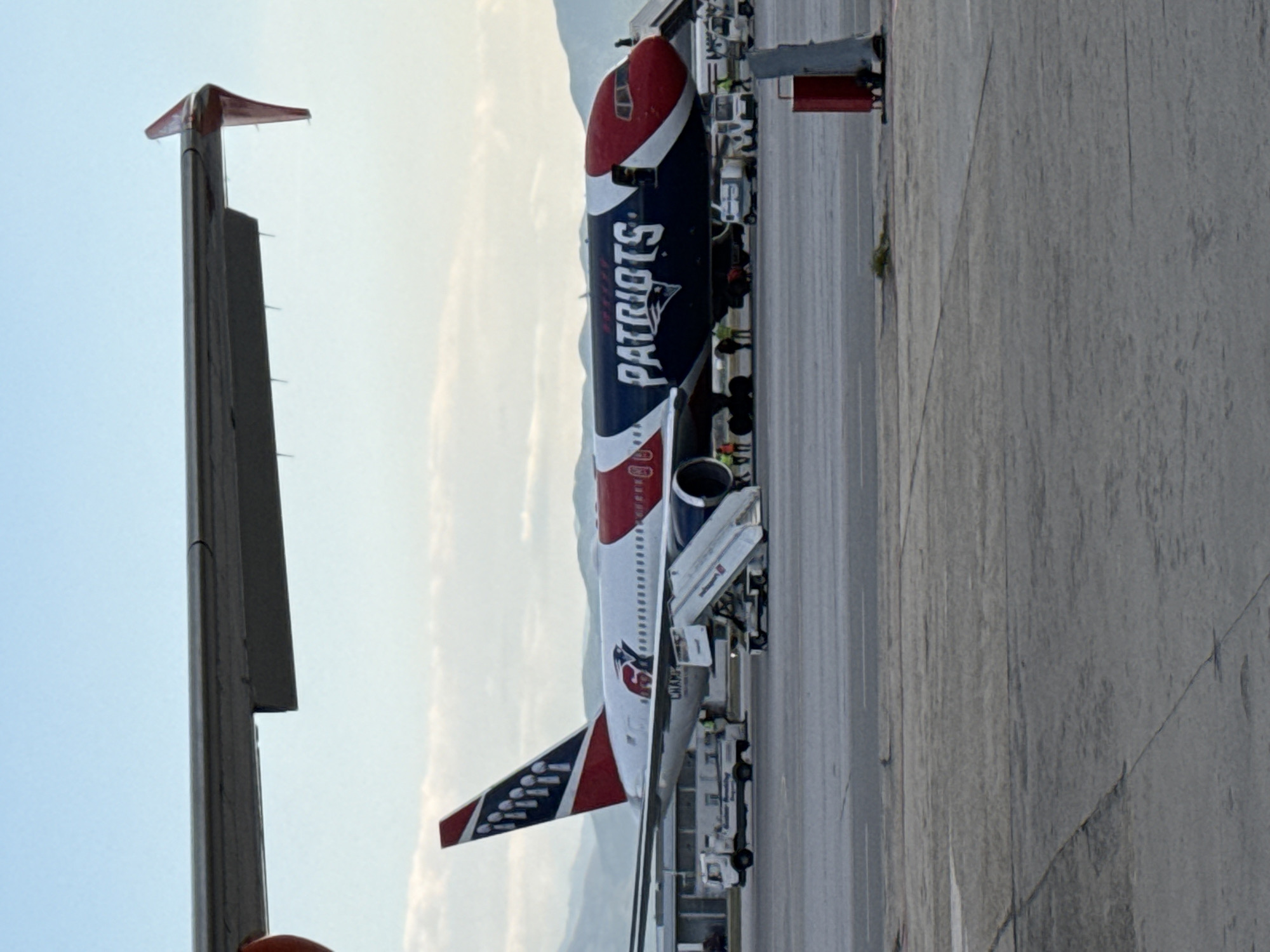 Patriots team plane spotted at Sofia Airport in Bulgaria