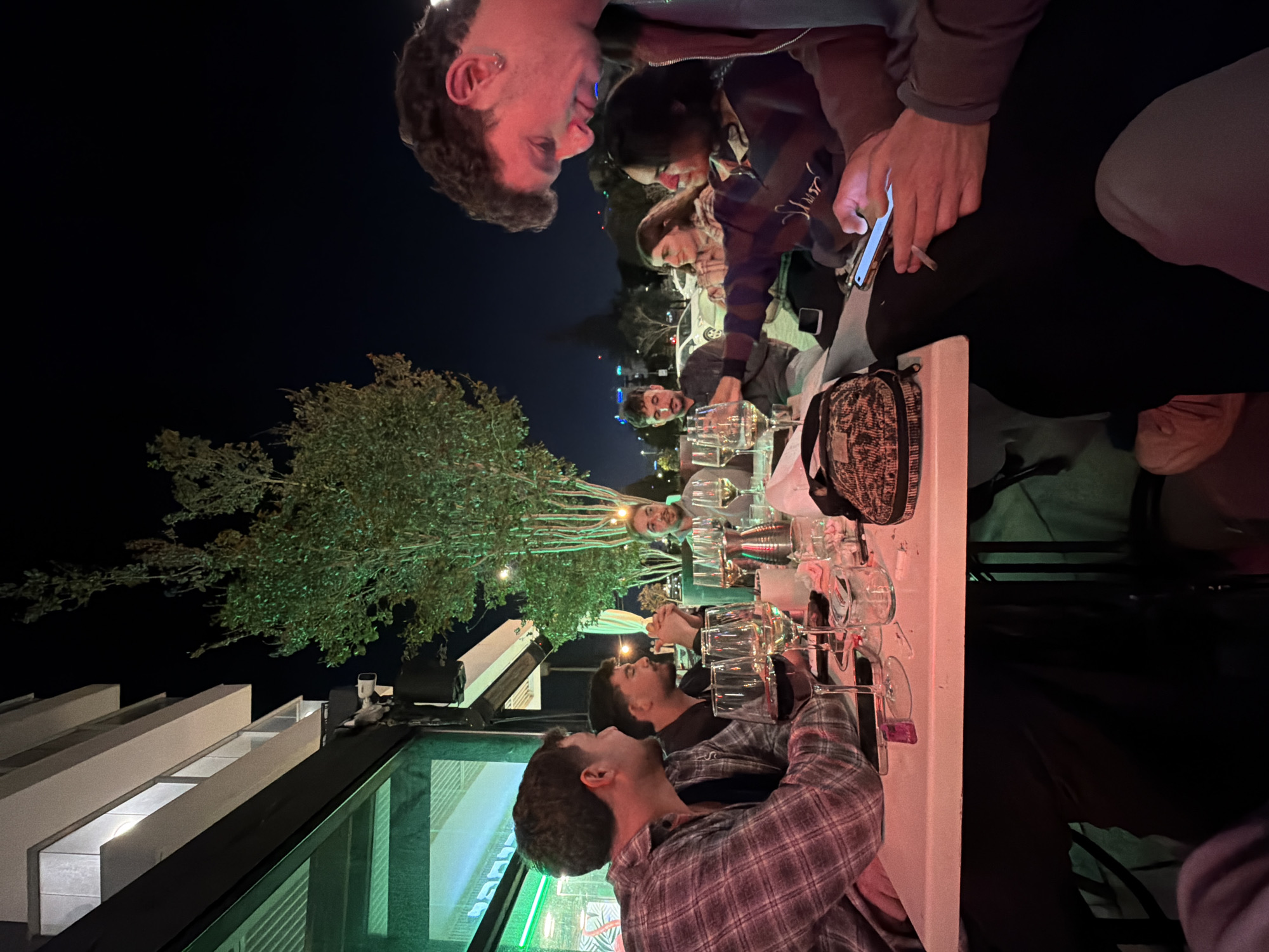 Evening dinner gathering captured at Be'er-Sheva restaurant