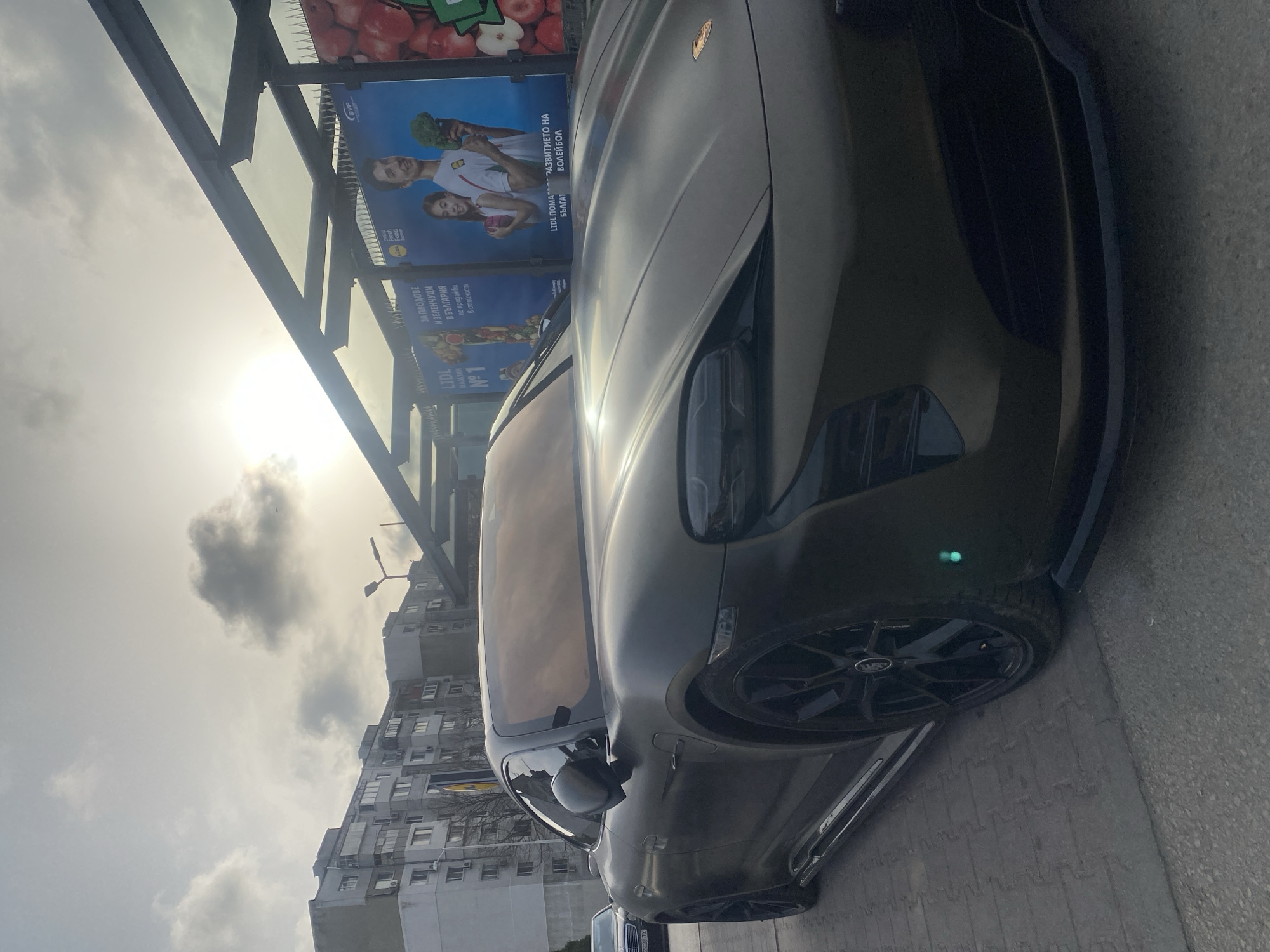 Porsche Taycan with distinctive license plate spotted in Varna