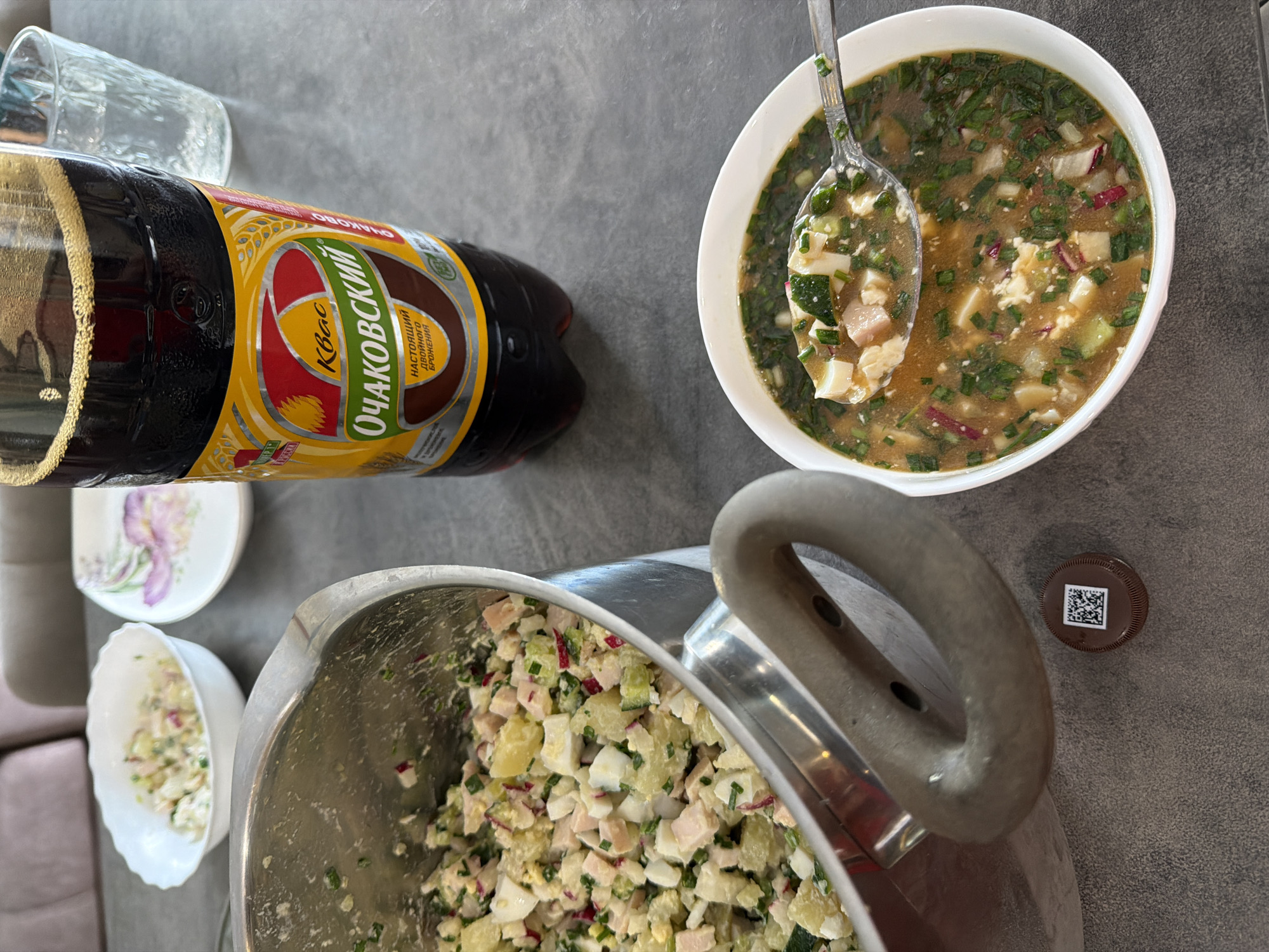Traditional kvass meal documented in Birobidzhan, Russia
