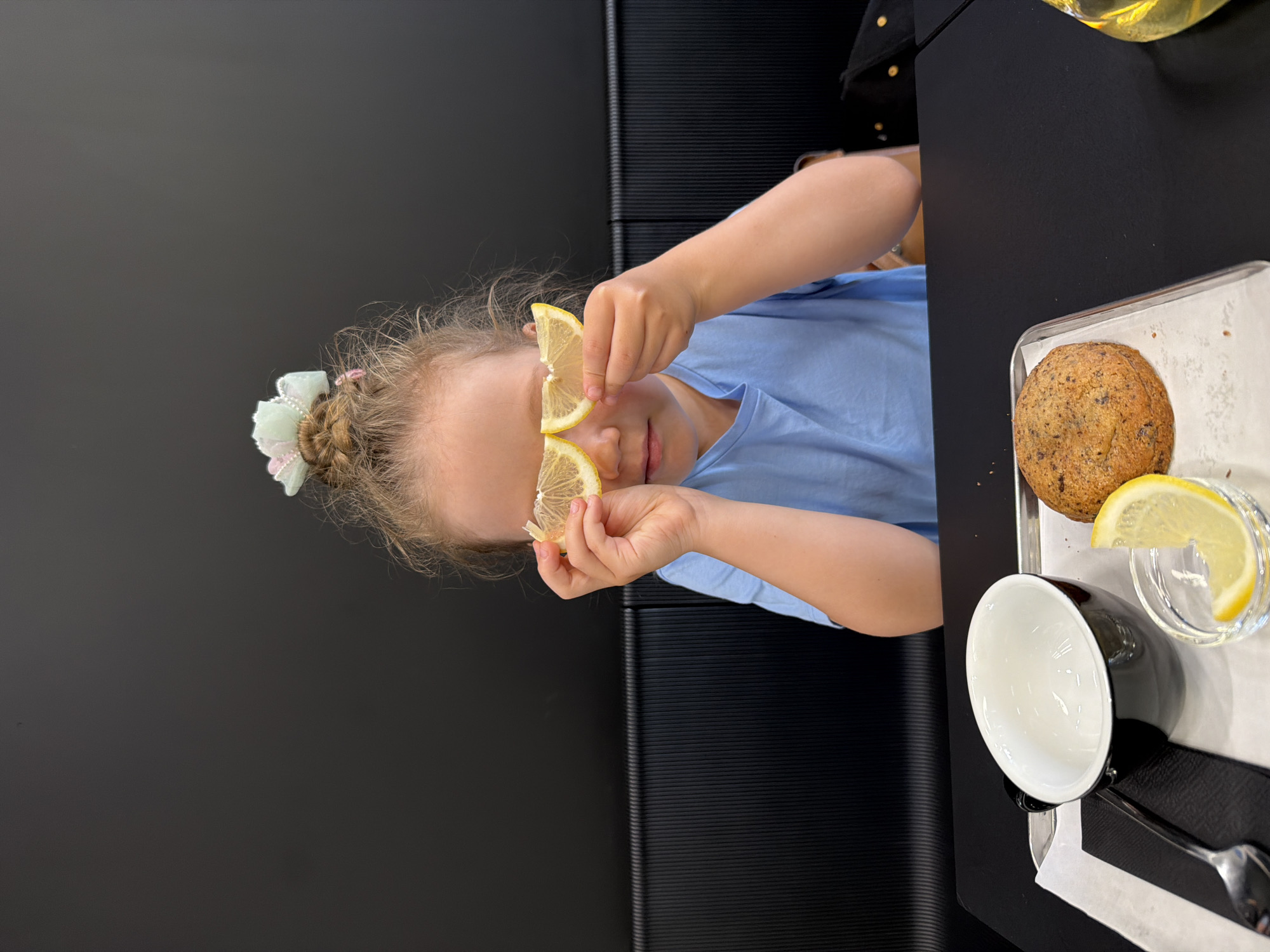 Relaxed café morning in Izhevsk with pastries and playful poses