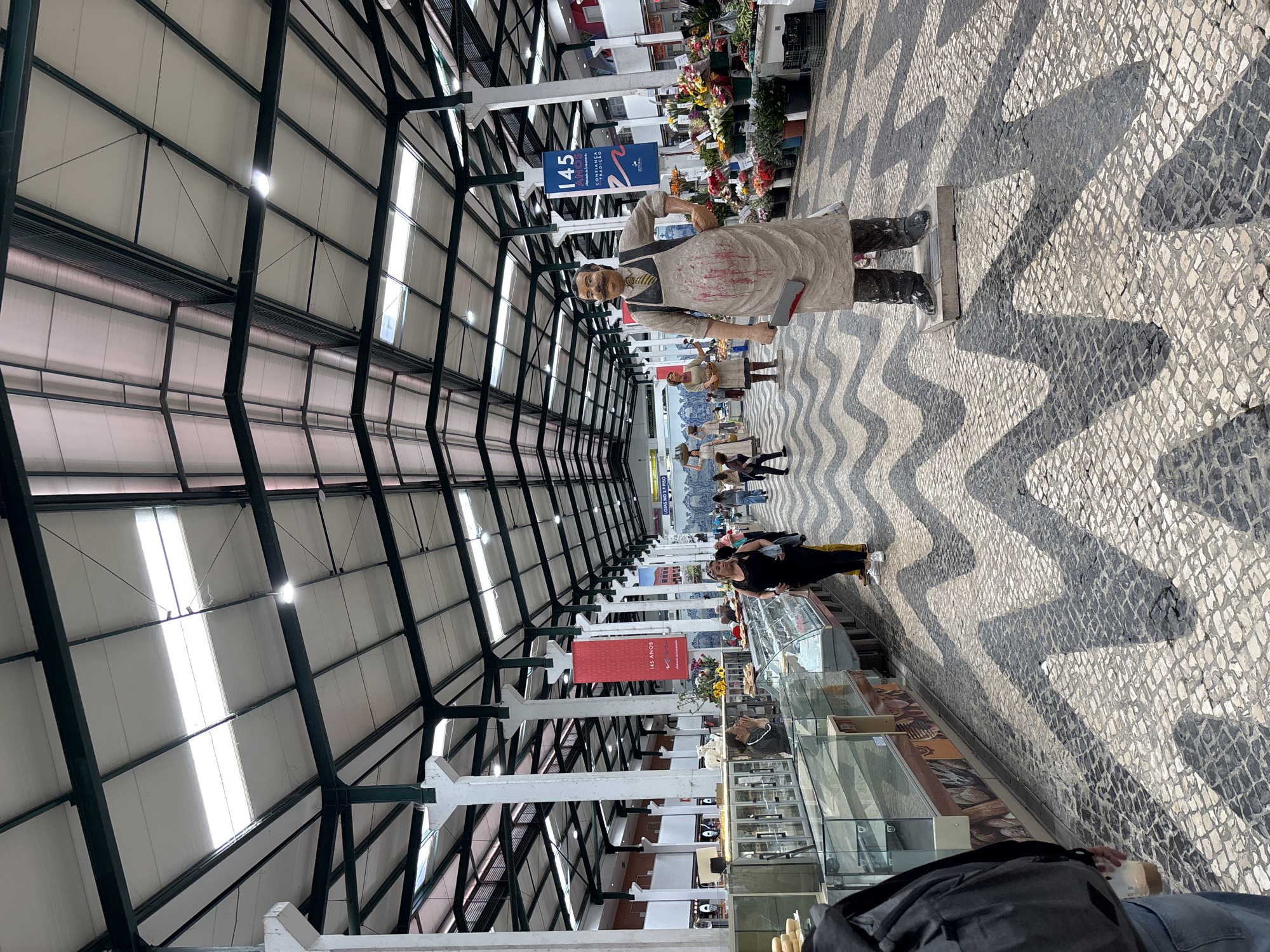 Market hall and colorful streets documented in Setúbal, Portugal