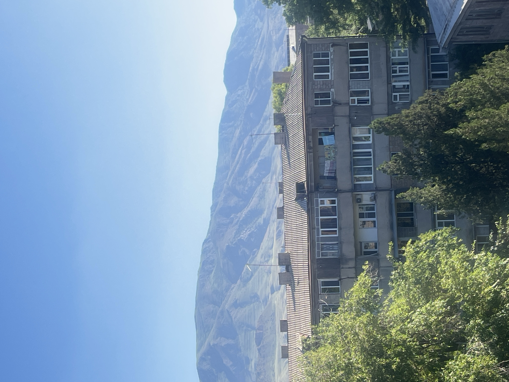 Mountain views and Soviet-era architecture in Gladzor, Armenia