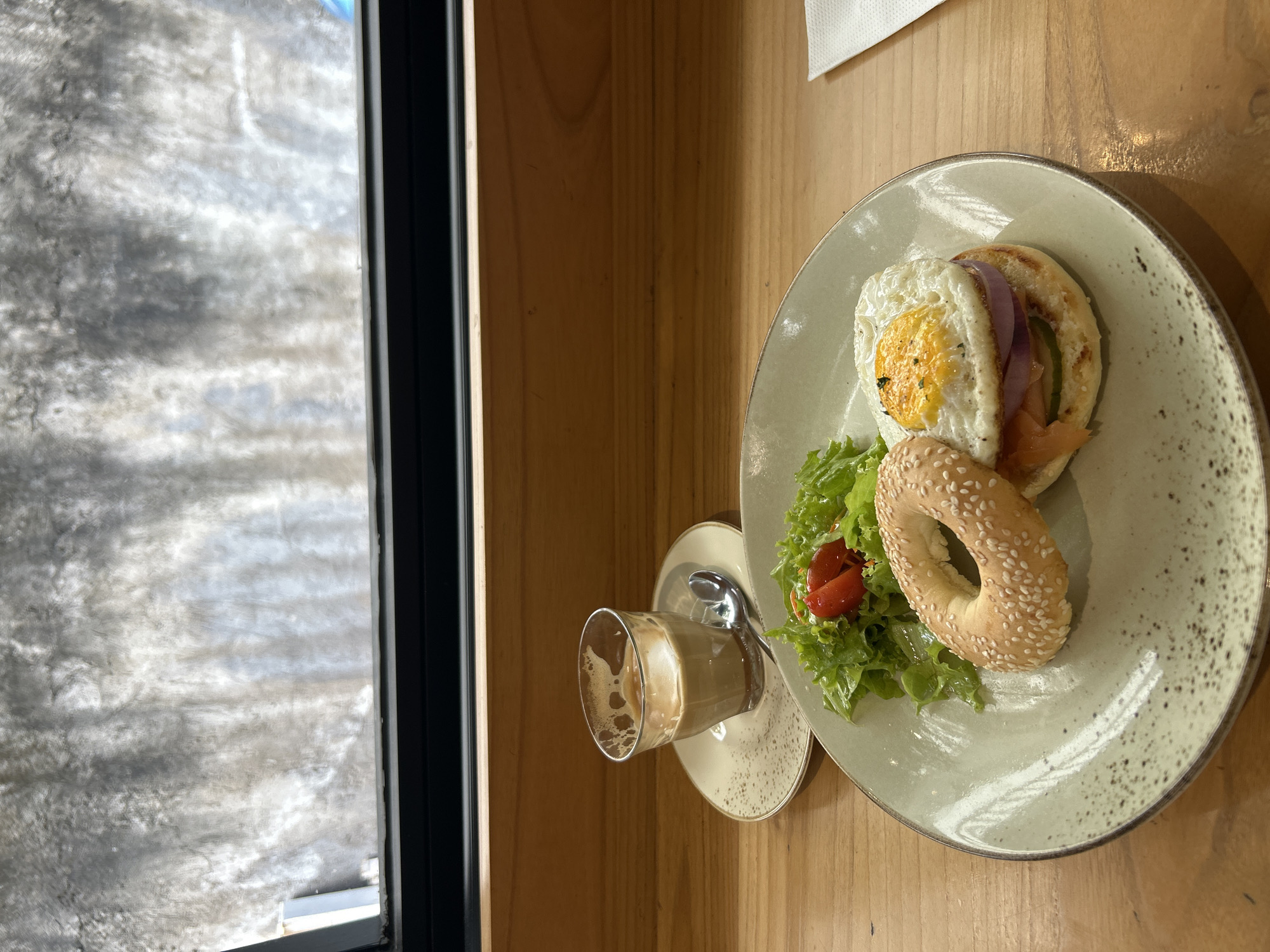 Early morning breakfast documented at Kuta Selatan cafe