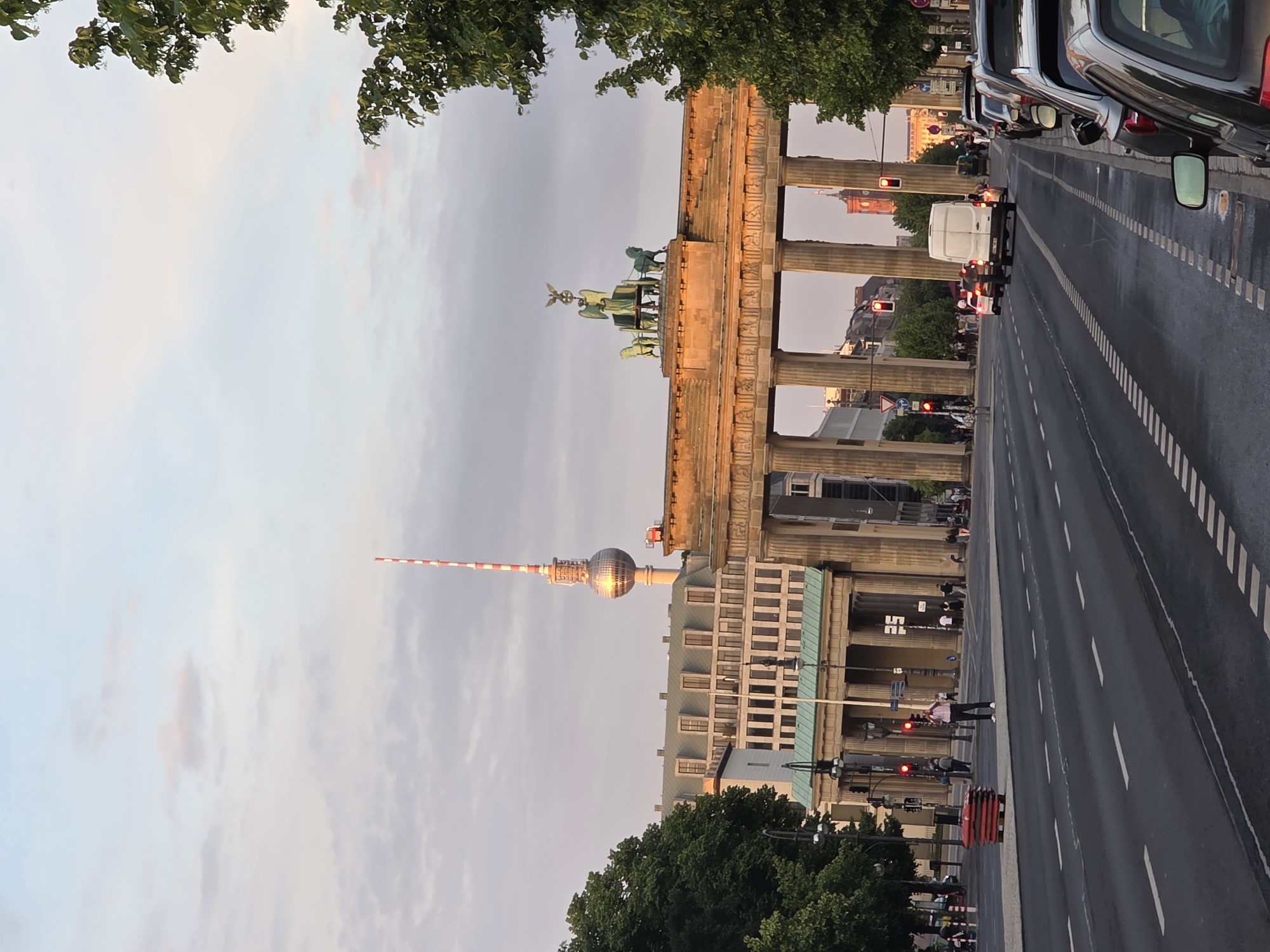 Brandenburg Gate and TV Tower photographed in Berlin