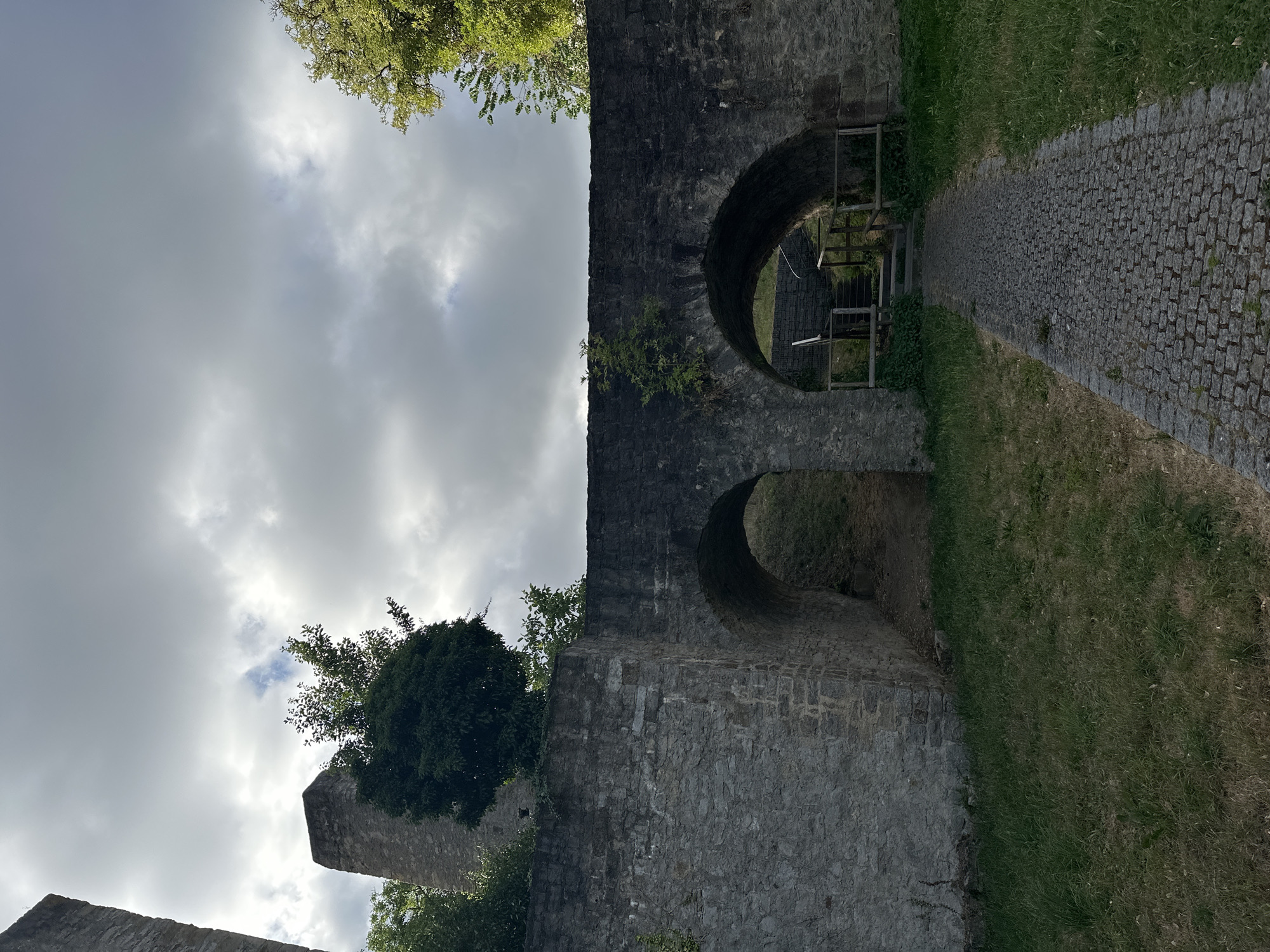 Morning walk through Stuttgart's riverside historic fortification ruins