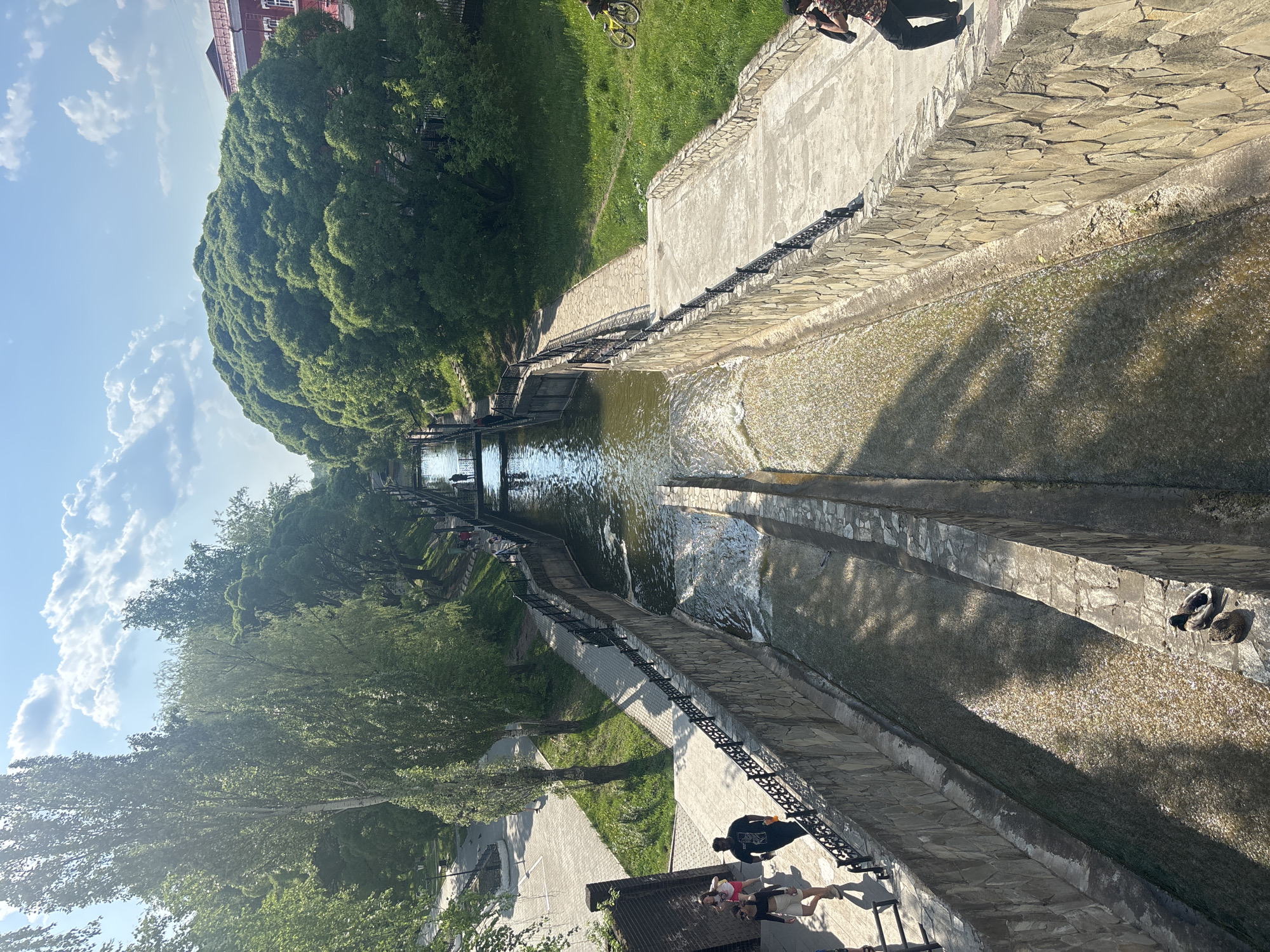Daily life captured along Perm embankment waterfront and parks