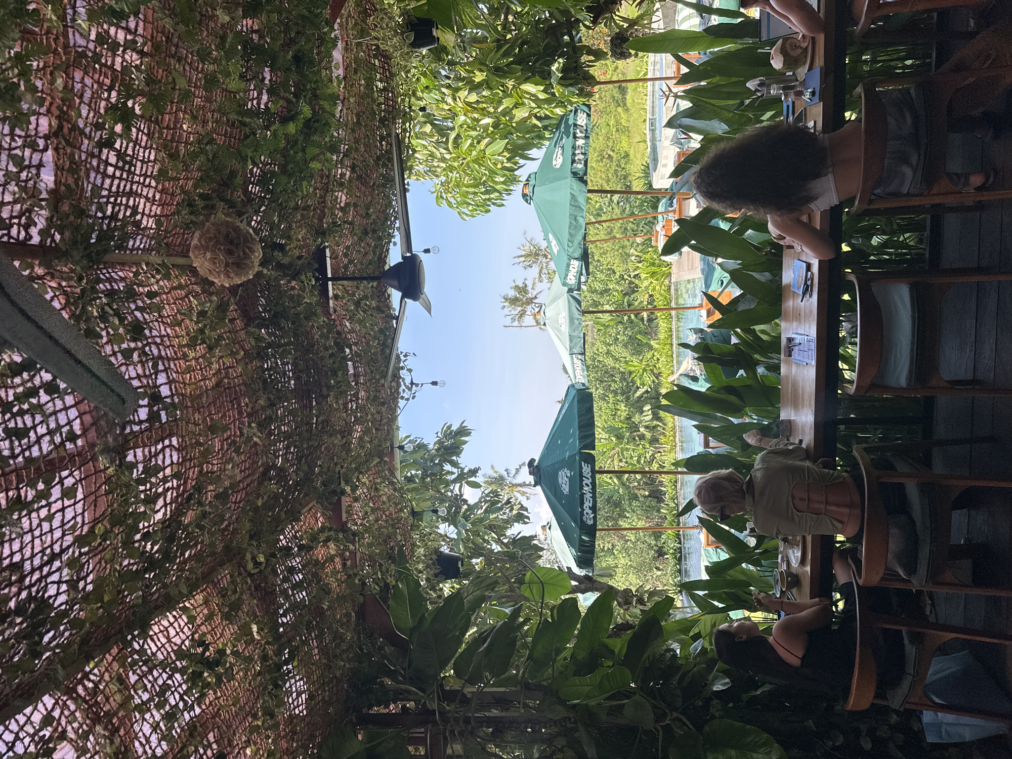 Relaxed brunch morning at a tropical cafe in Mengwi