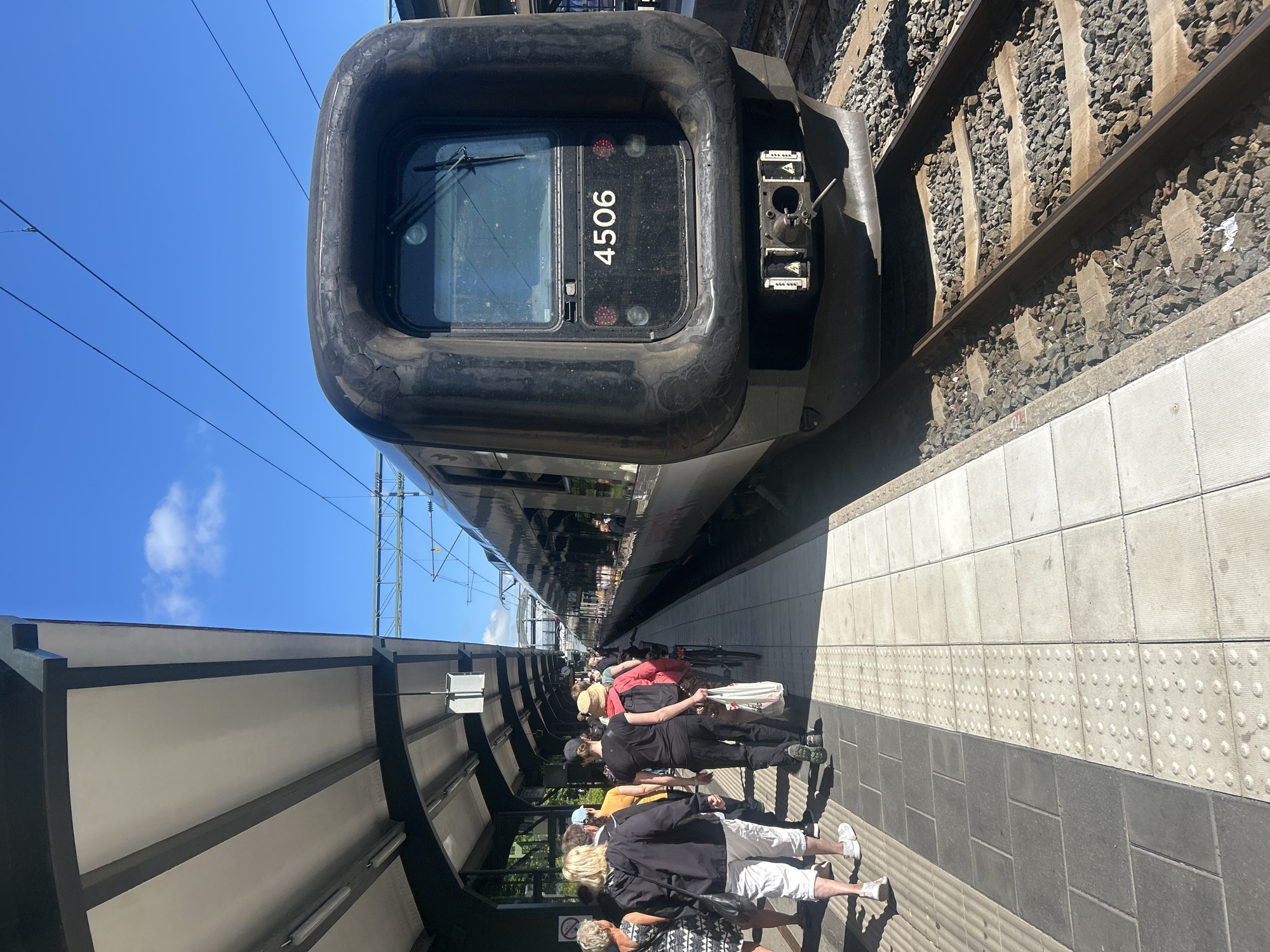 Busy morning around Lund's central station, bikes and transit