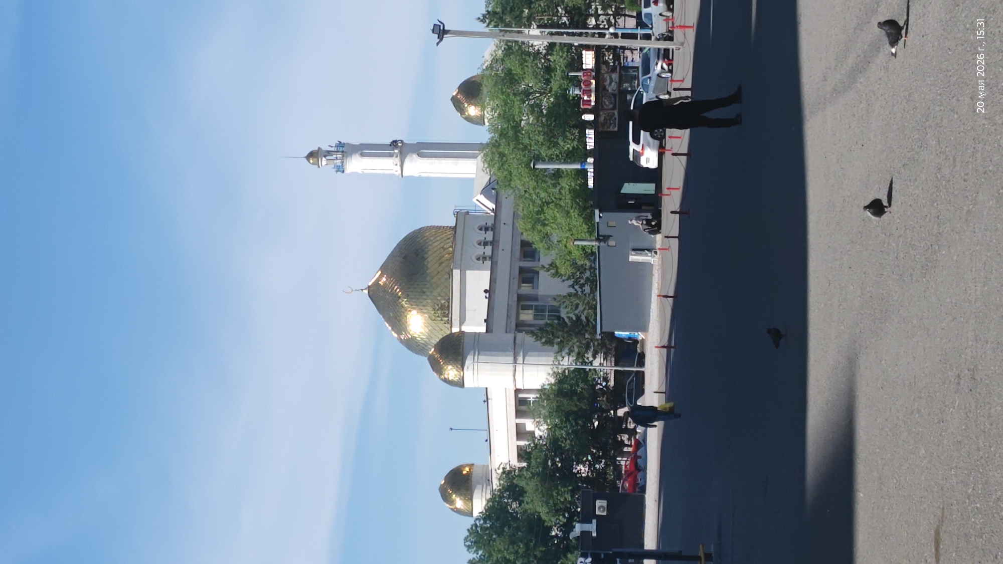 Clear day view of Hazrat Sultan Mosque in Astana
