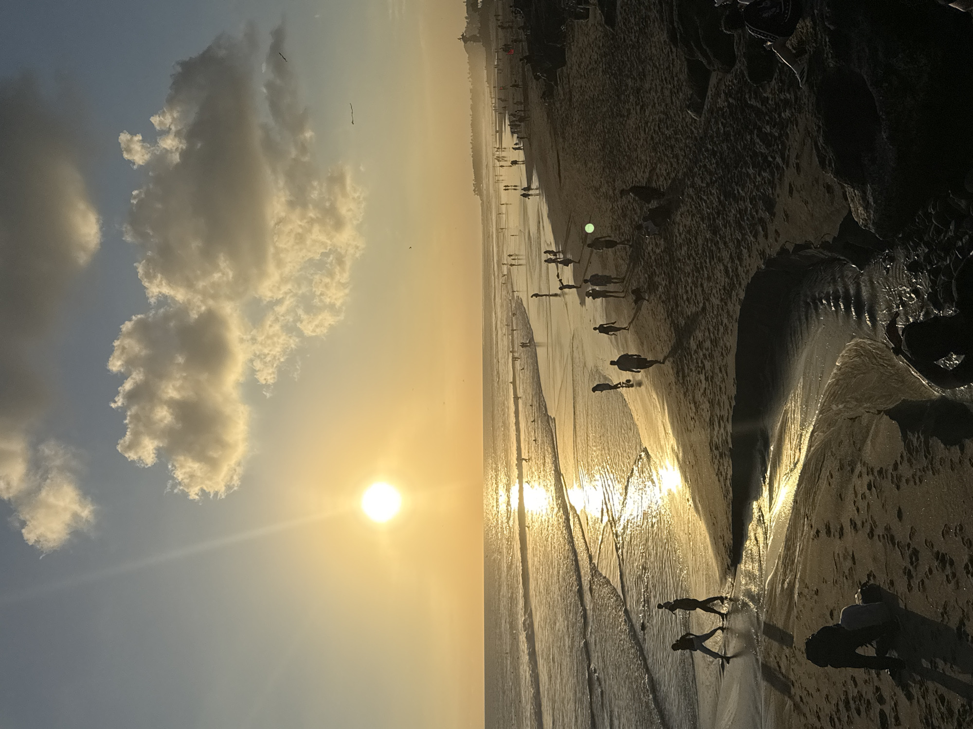 Sunset and traditional ceremony preparations witnessed in North Kuta