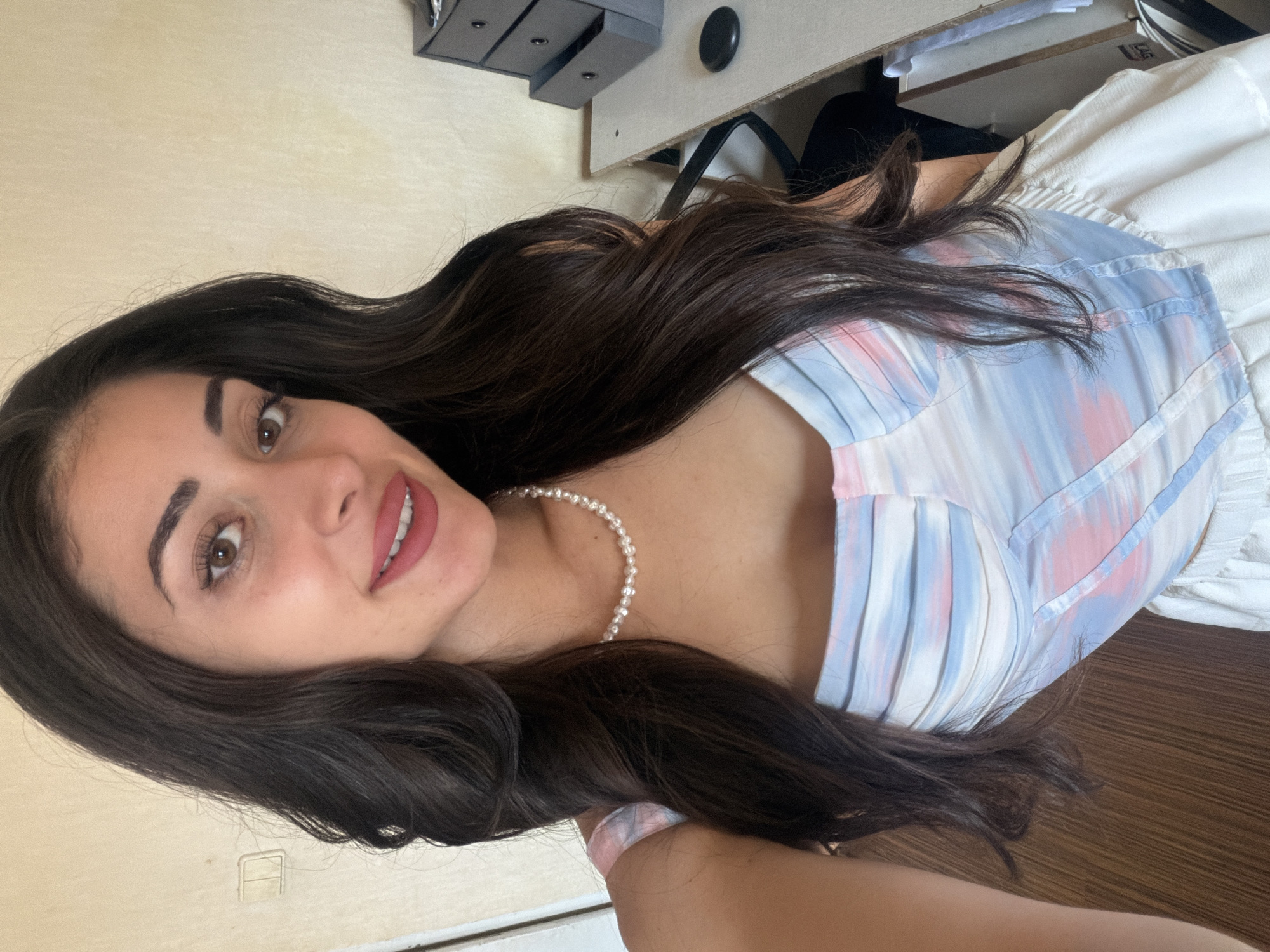 Young woman's selfies and stadium view documented in Sofia