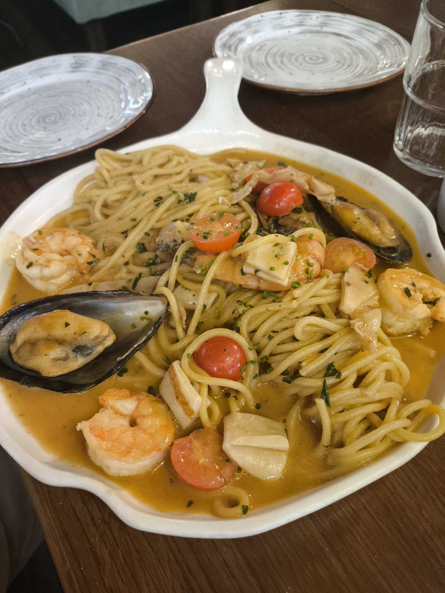 Lunch spread at a Saint Petersburg restaurant, summer 2026