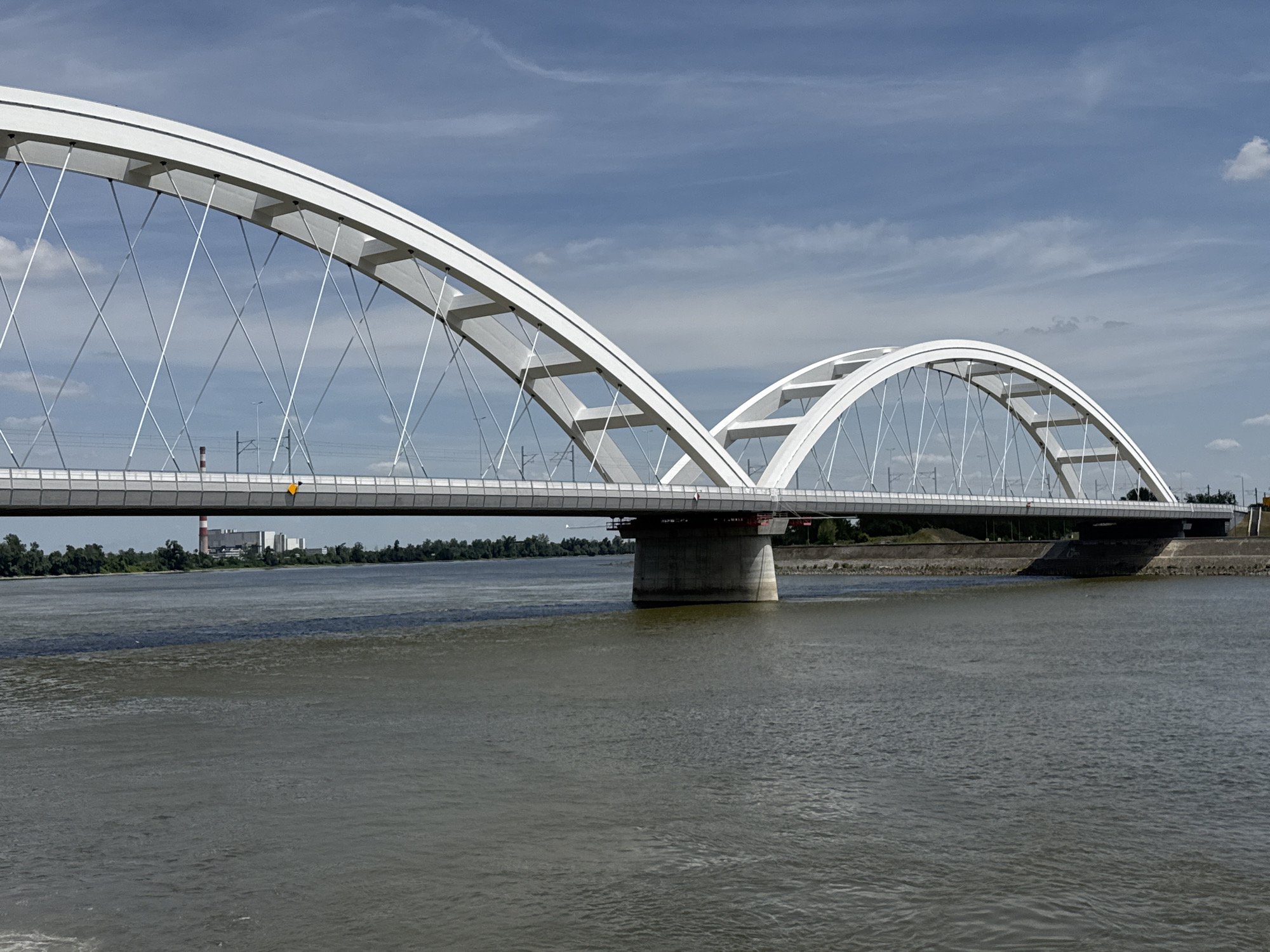 Žeželj Bridge photographed in Novi Sad, Serbia