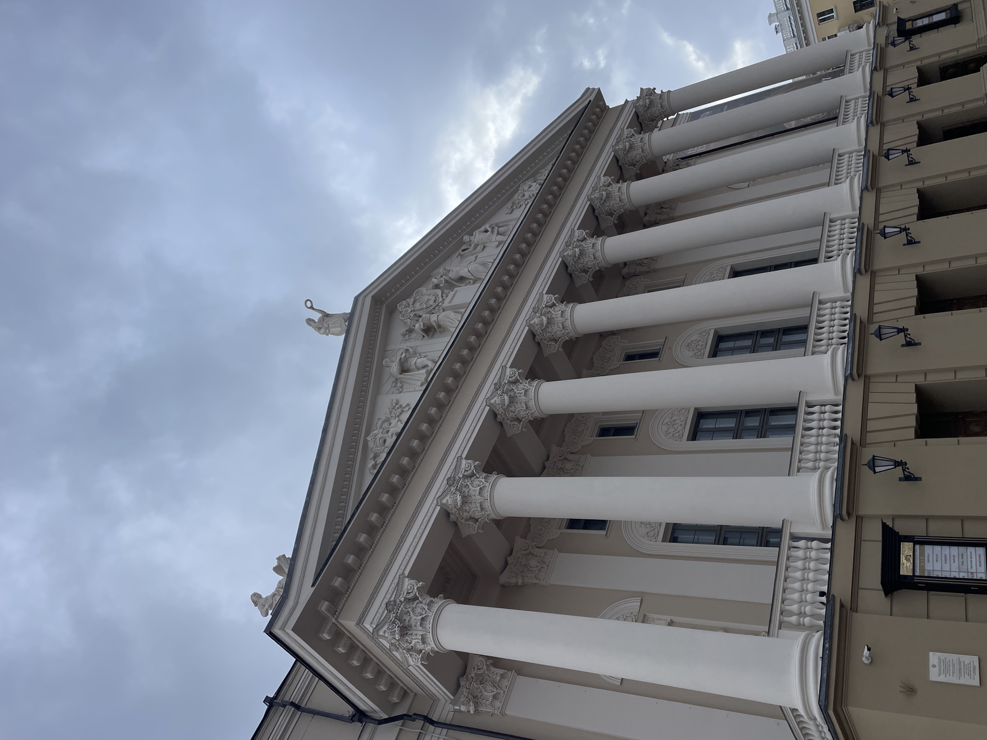 Architectural documentation captured in central Kazan under overcast skies