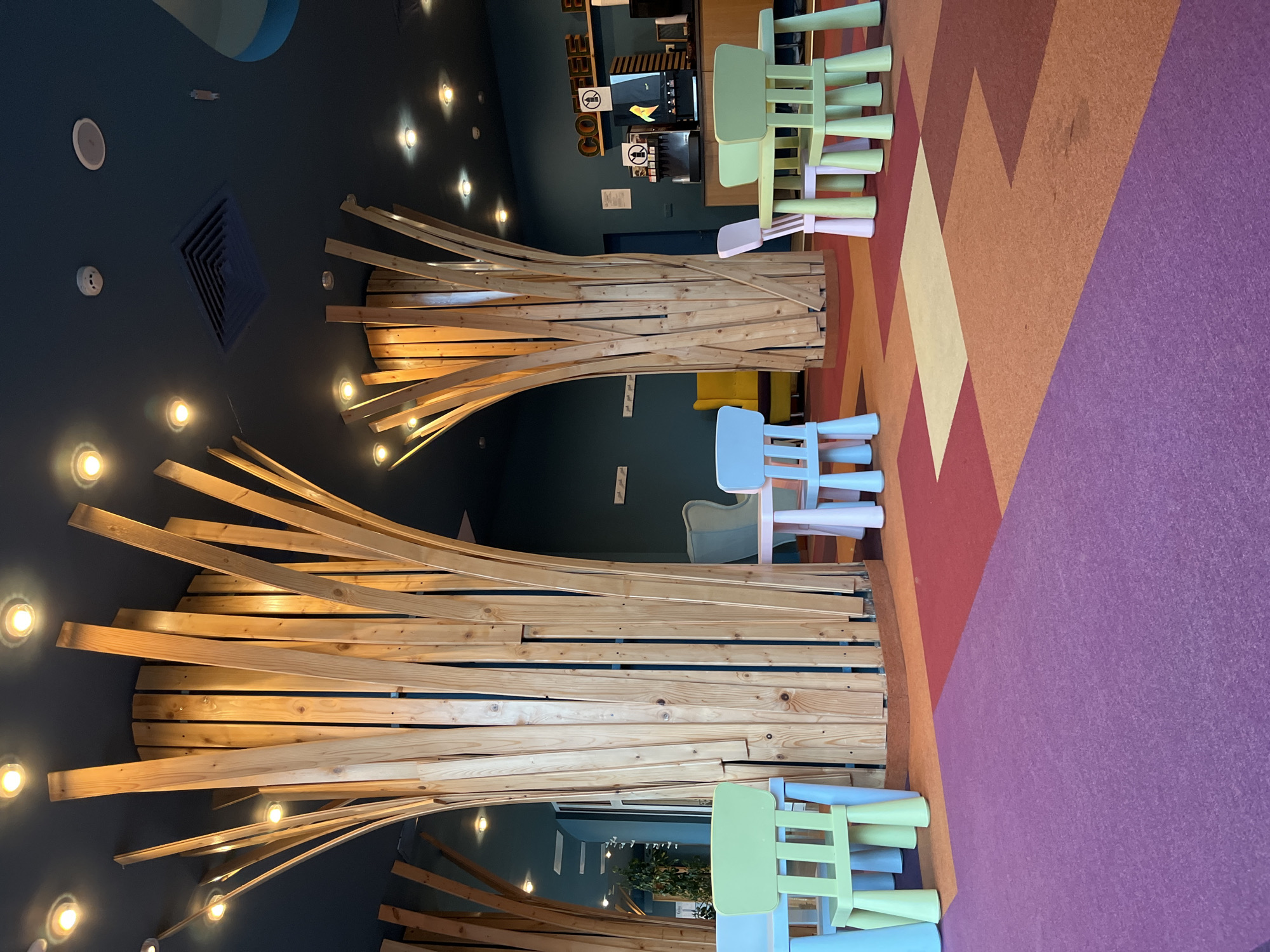 Street-level look at a Nesebar hotel district and play area
