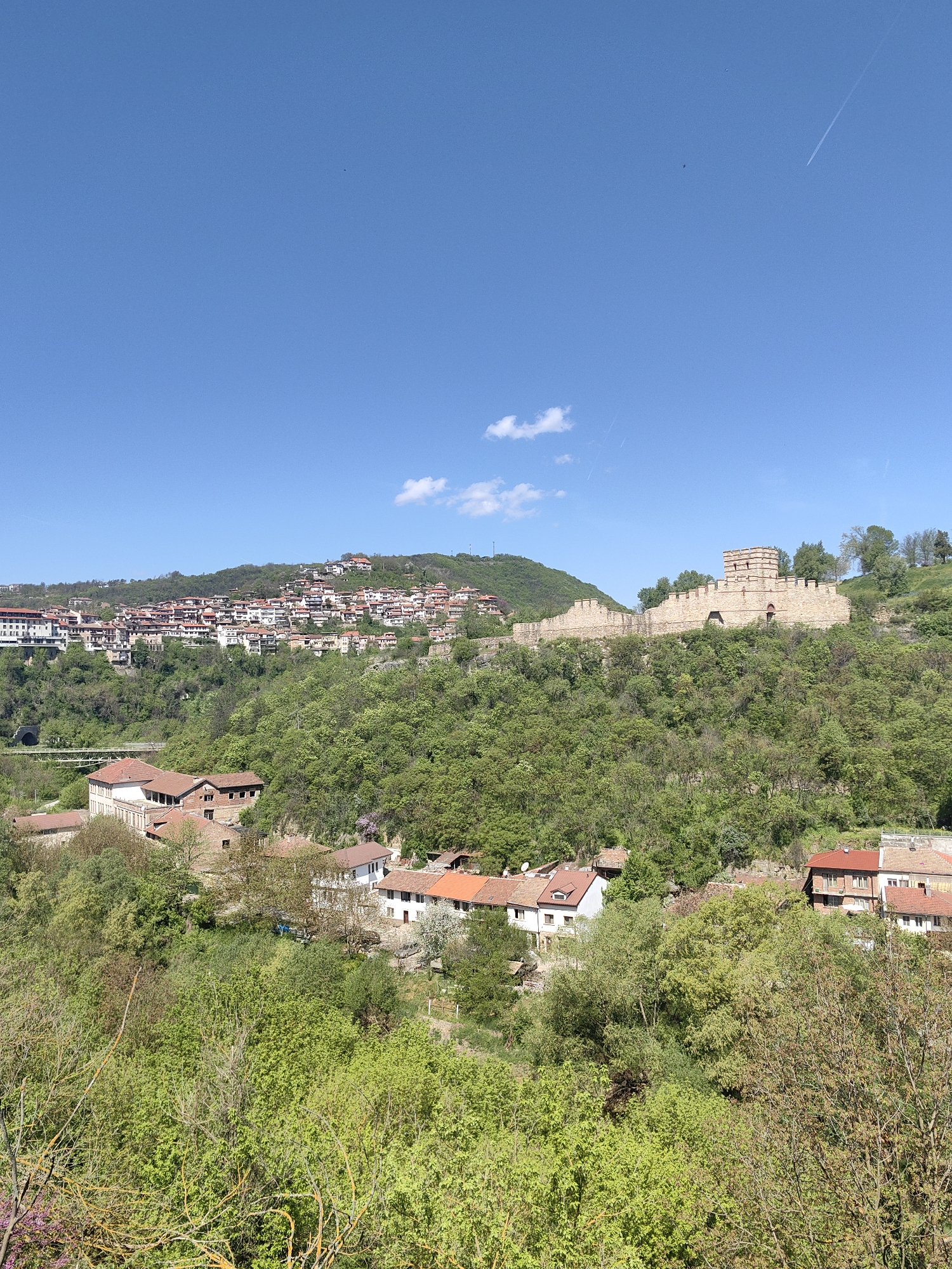 Morning view captured of Tsarevets Fortress in Veliko Tarnovo
