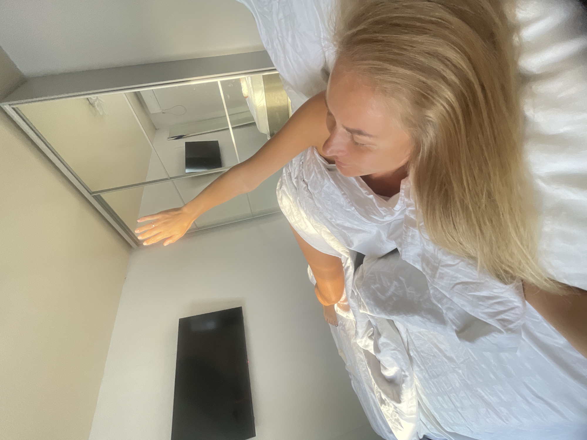 Morning bedroom moments documented in Baranovka, Russia